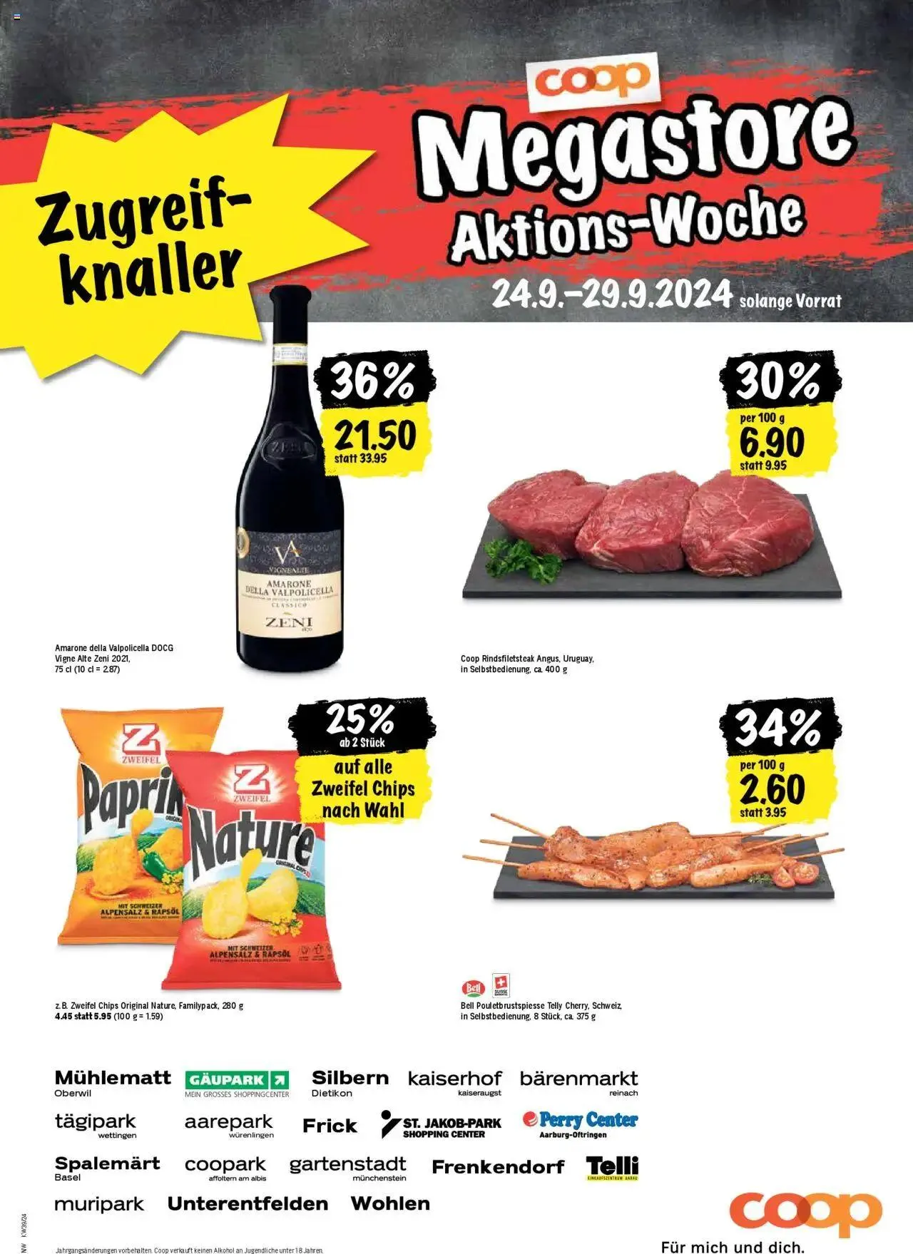 Coop Aktionen von 24. September bis 29. September 2024 - Prospekt seite  21