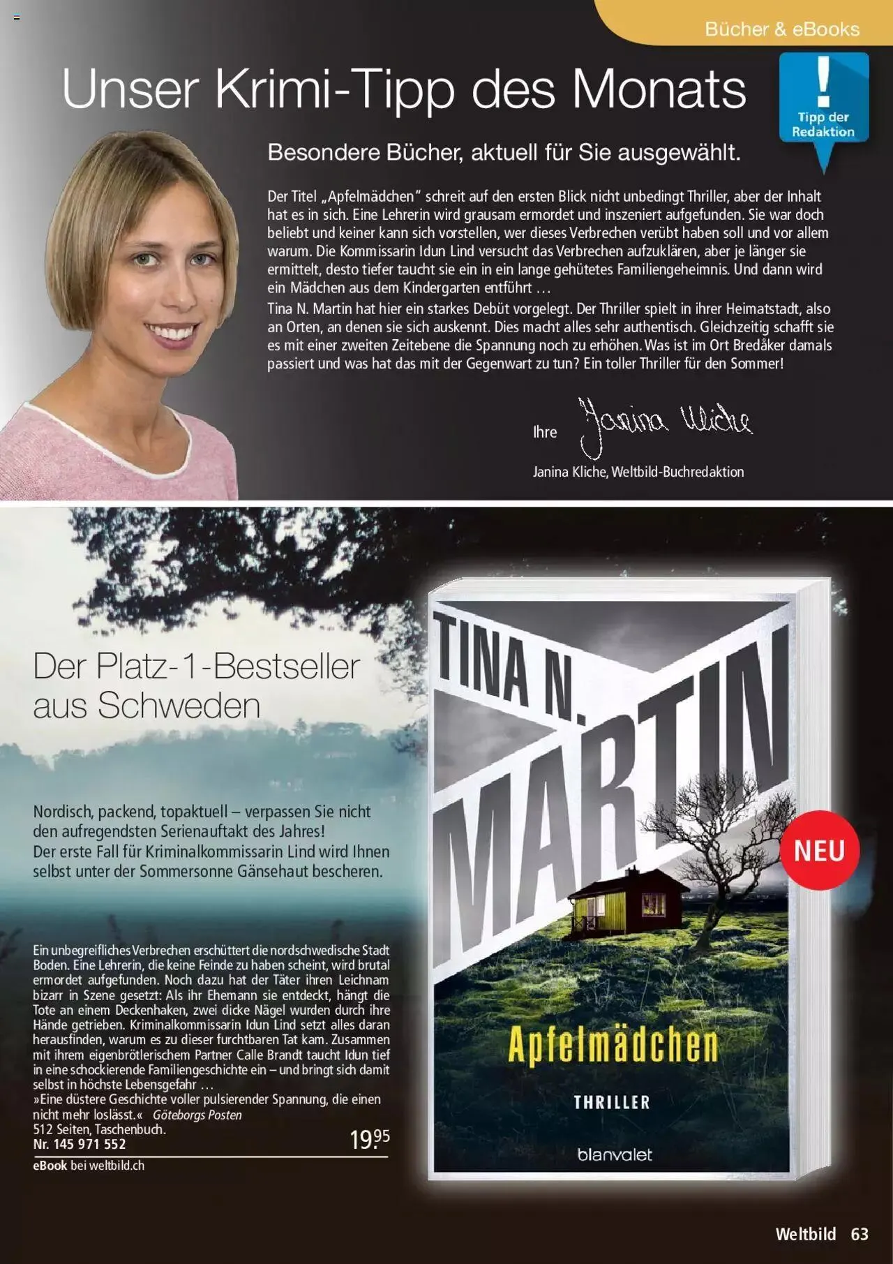 Weltbild Aktionen von 1. Juli bis 31. Juli 2023 - Prospekt seite  63