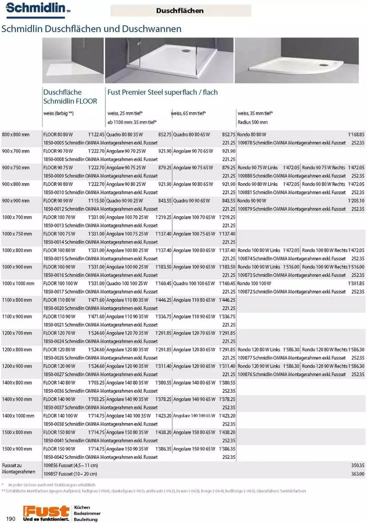 Fust Badezimmermagazin von 17. April bis 31. Dezember 2023 - Prospekt seite  190