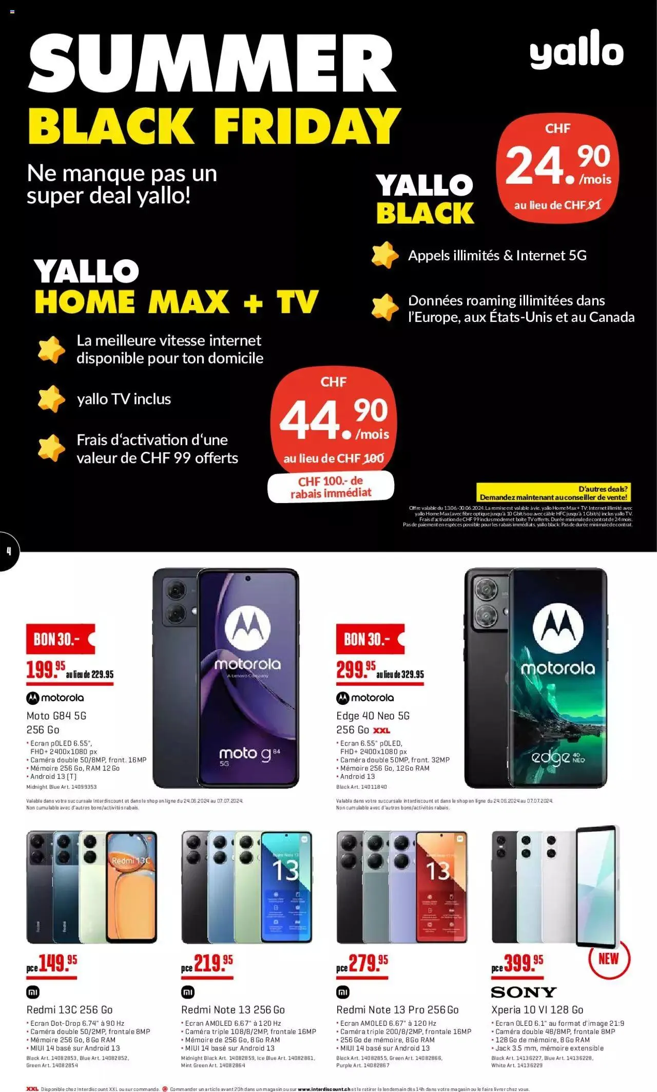 Interdiscount Mobile Prospekt FR von 24. Juni bis 7. Juli 2024 - Prospekt seite  4