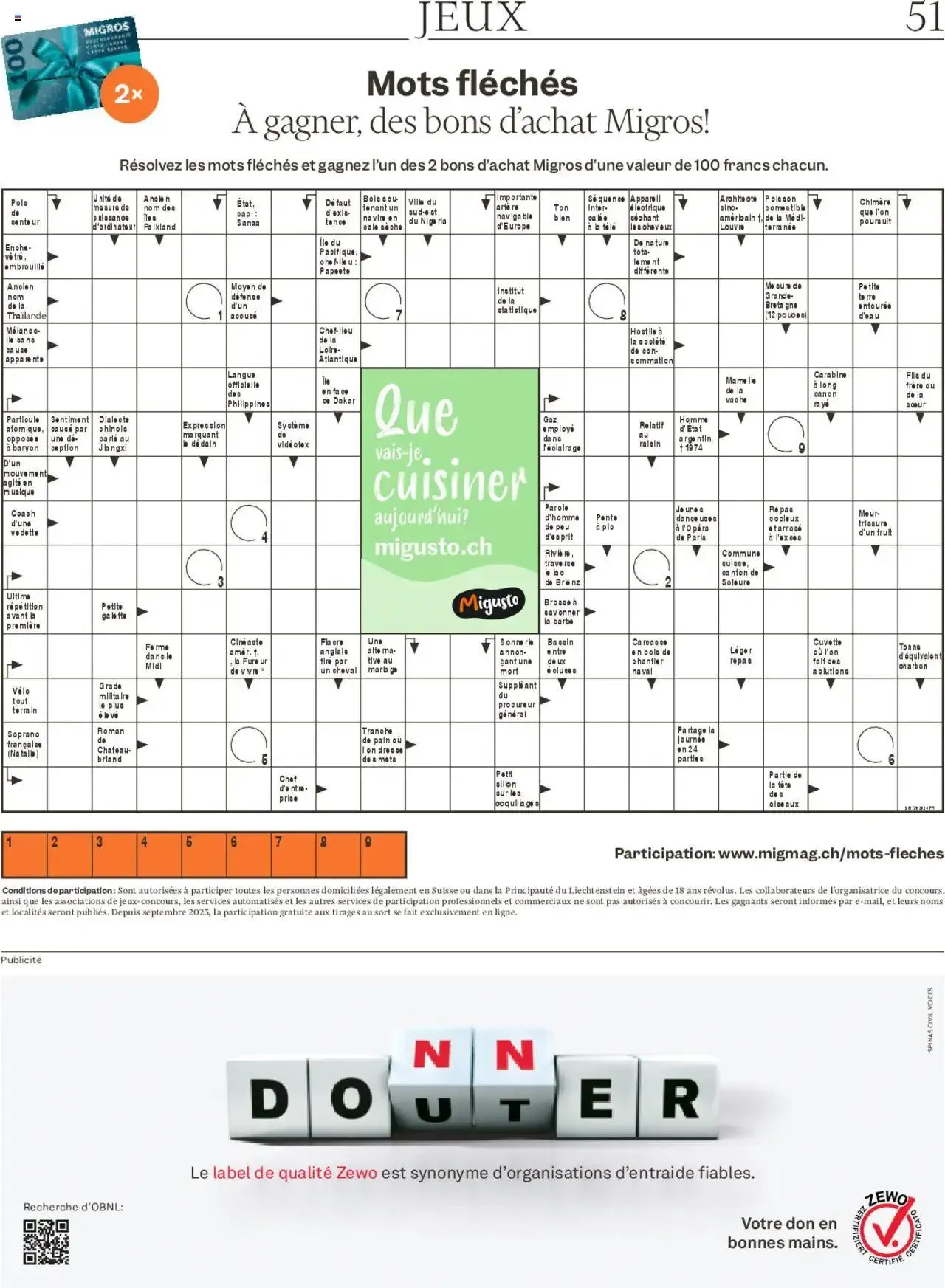 Migros - Magazin FR von 23. September bis 29. September 2024 - Prospekt seite  51