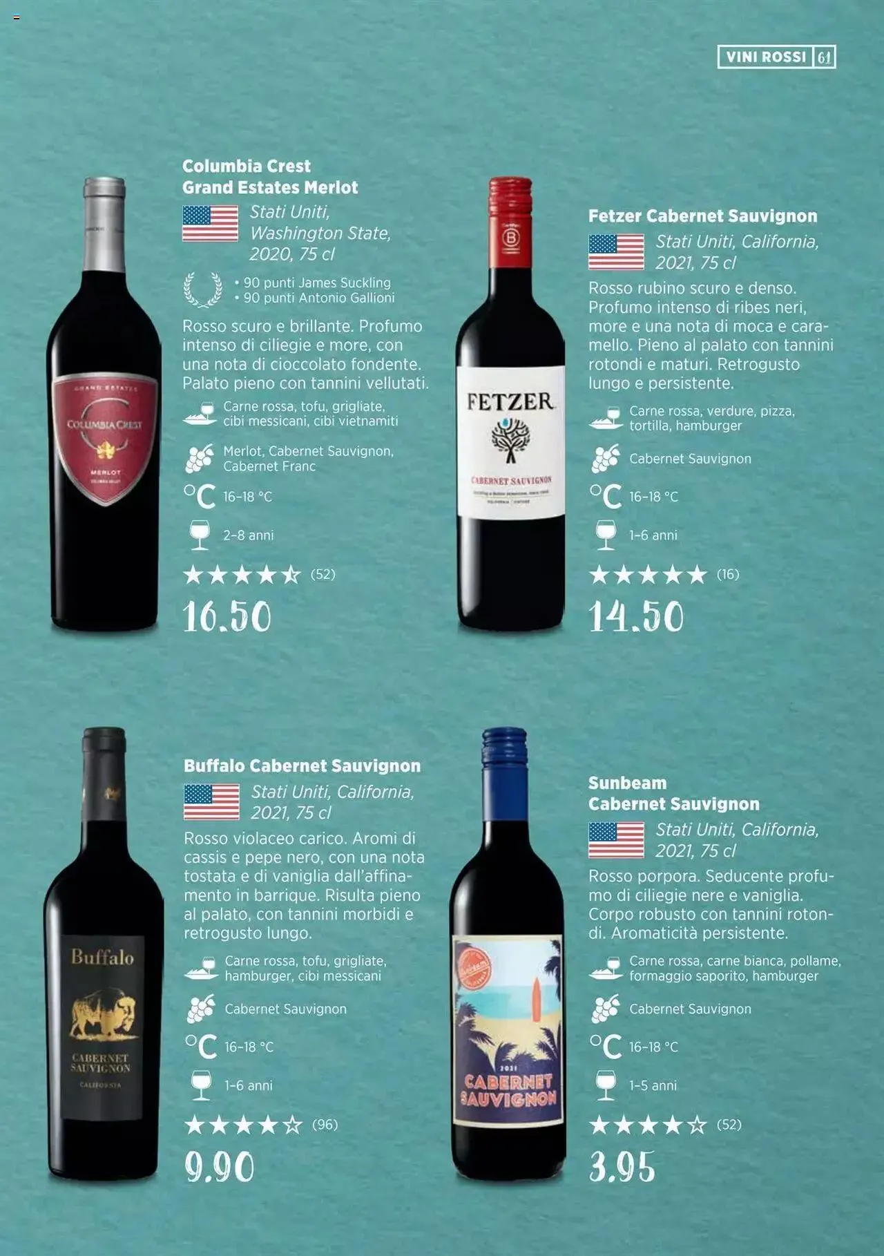 Denner Guida dei vini 2023 / 2024 IT von 11. September bis 31. Dezember 2023 - Prospekt seite 61