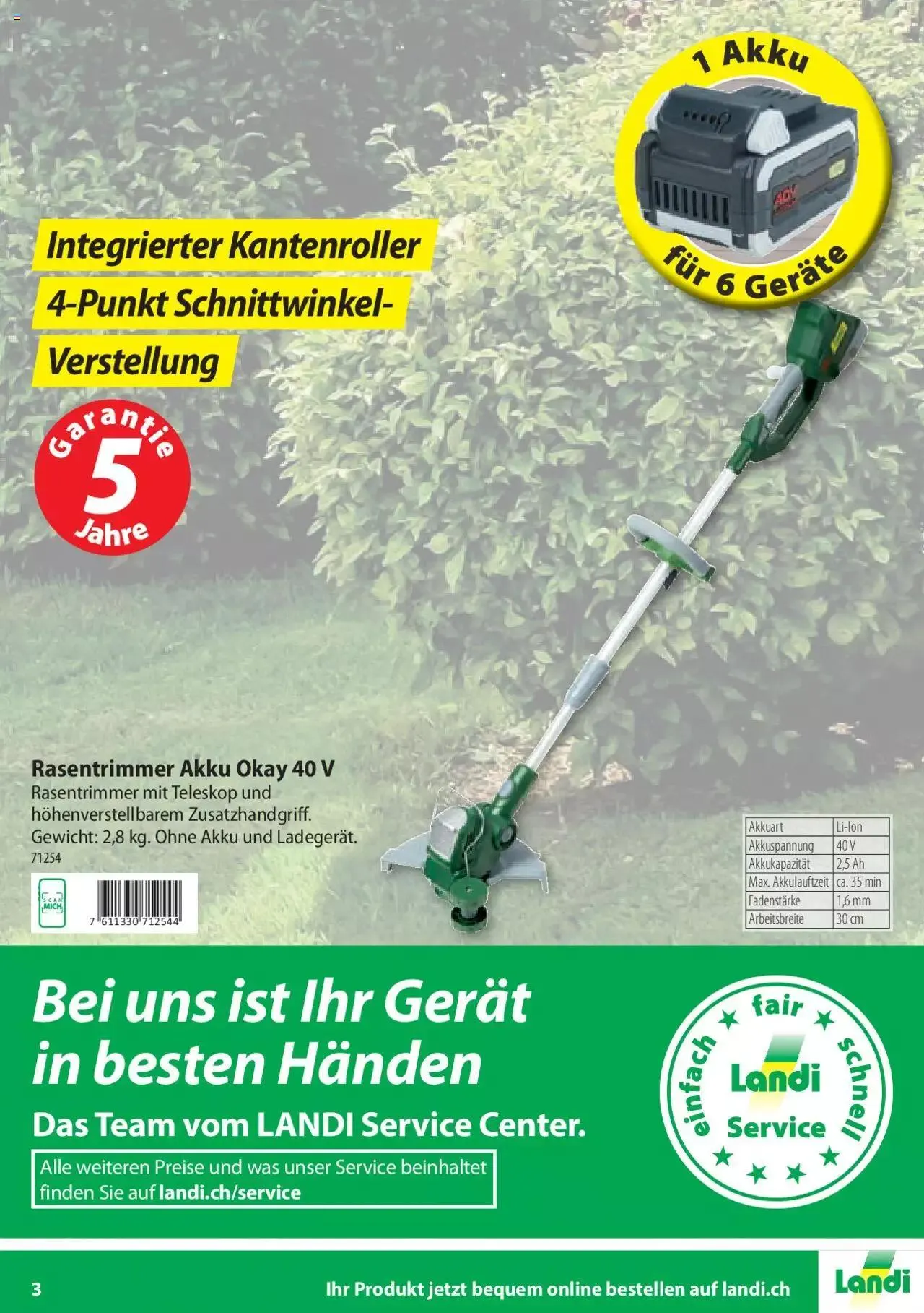 Landi Akkugeräte Linie 2023 von 7. März bis 31. Dezember 2023 - Prospekt seite 3