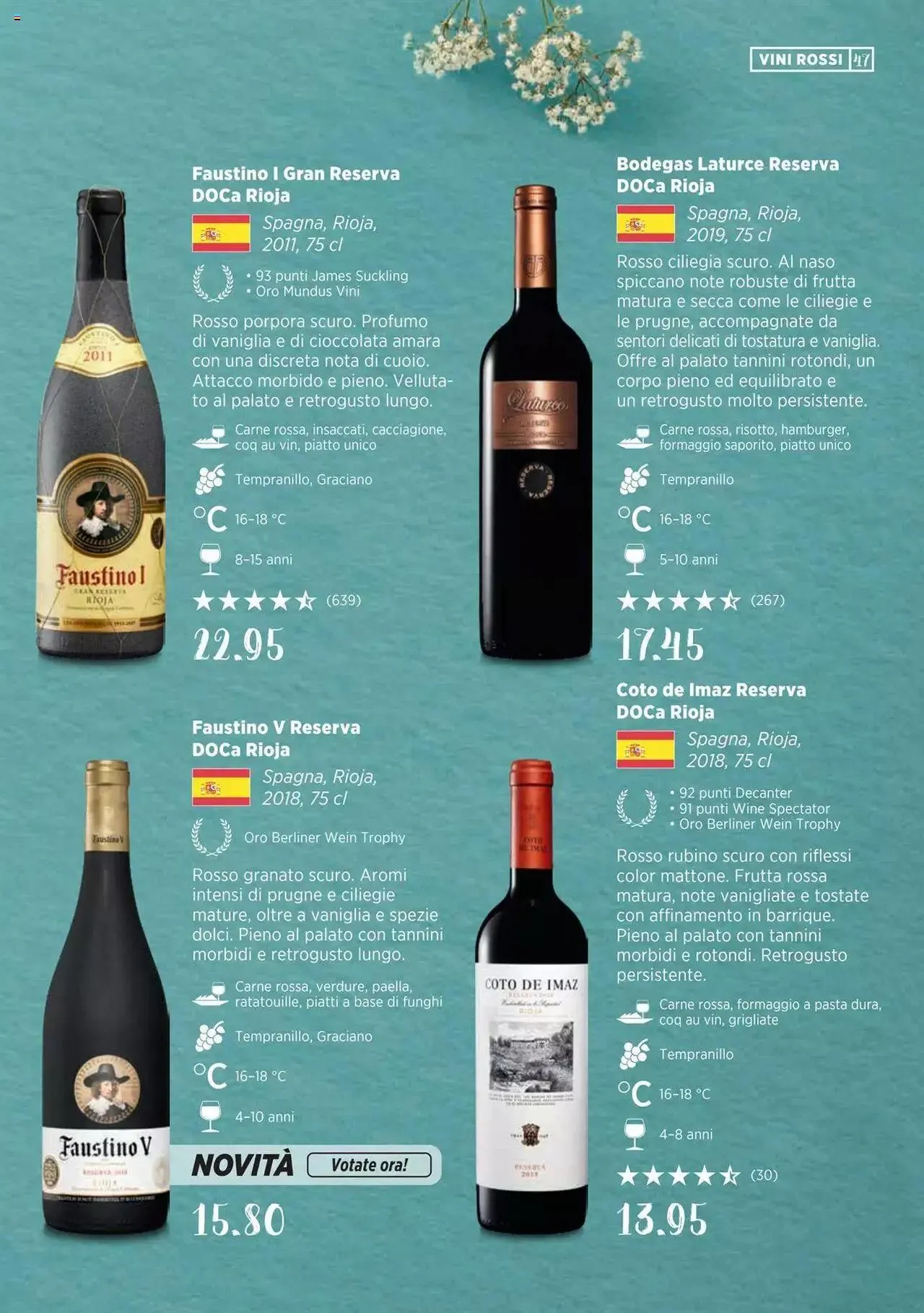 Denner Guida dei vini 2023 / 2024 IT von 11. September bis 31. Dezember 2023 - Prospekt seite 47