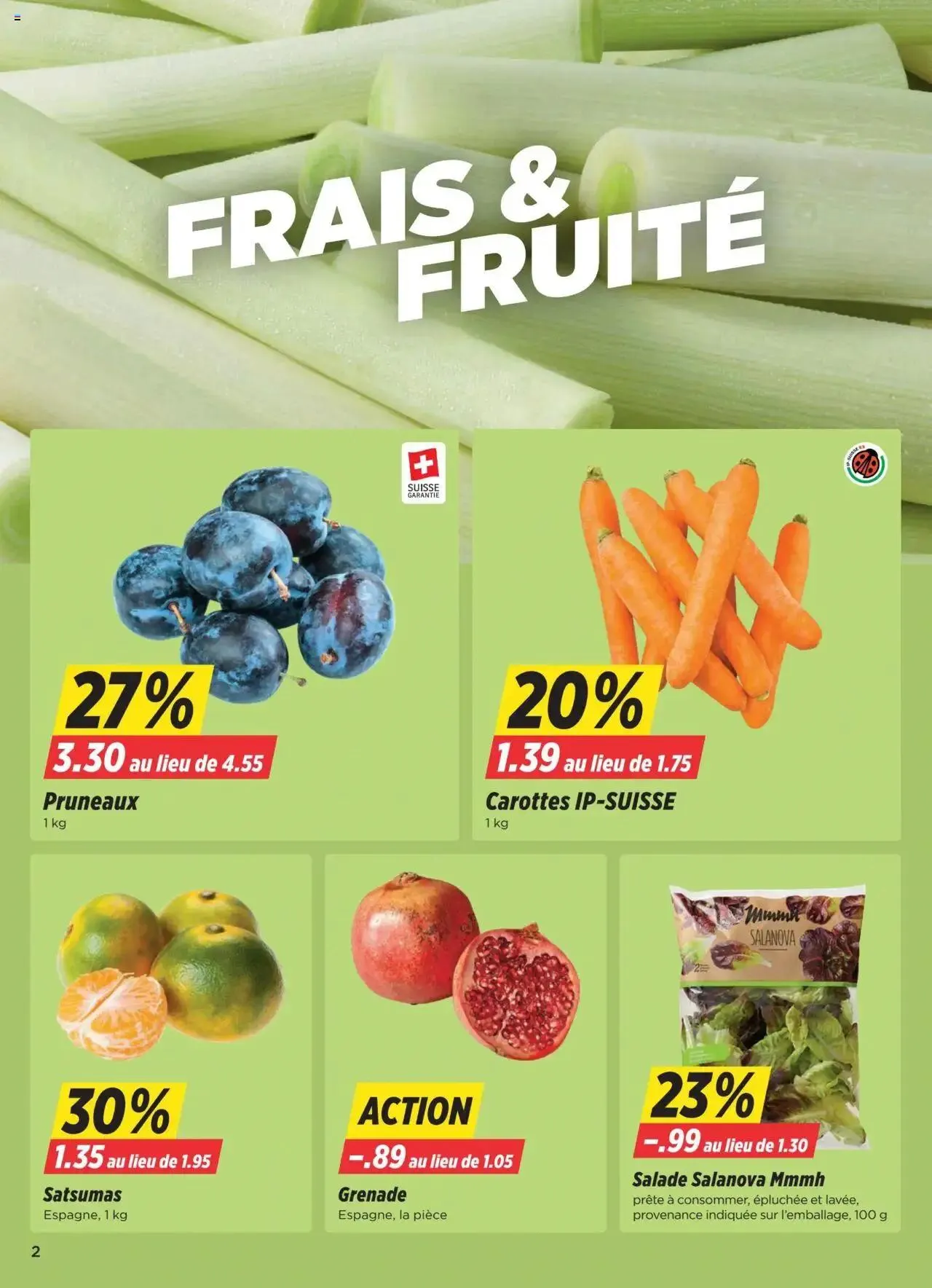 Denner Aktionen FR von 1. Oktober bis 7. Oktober 2024 - Prospekt seite 2