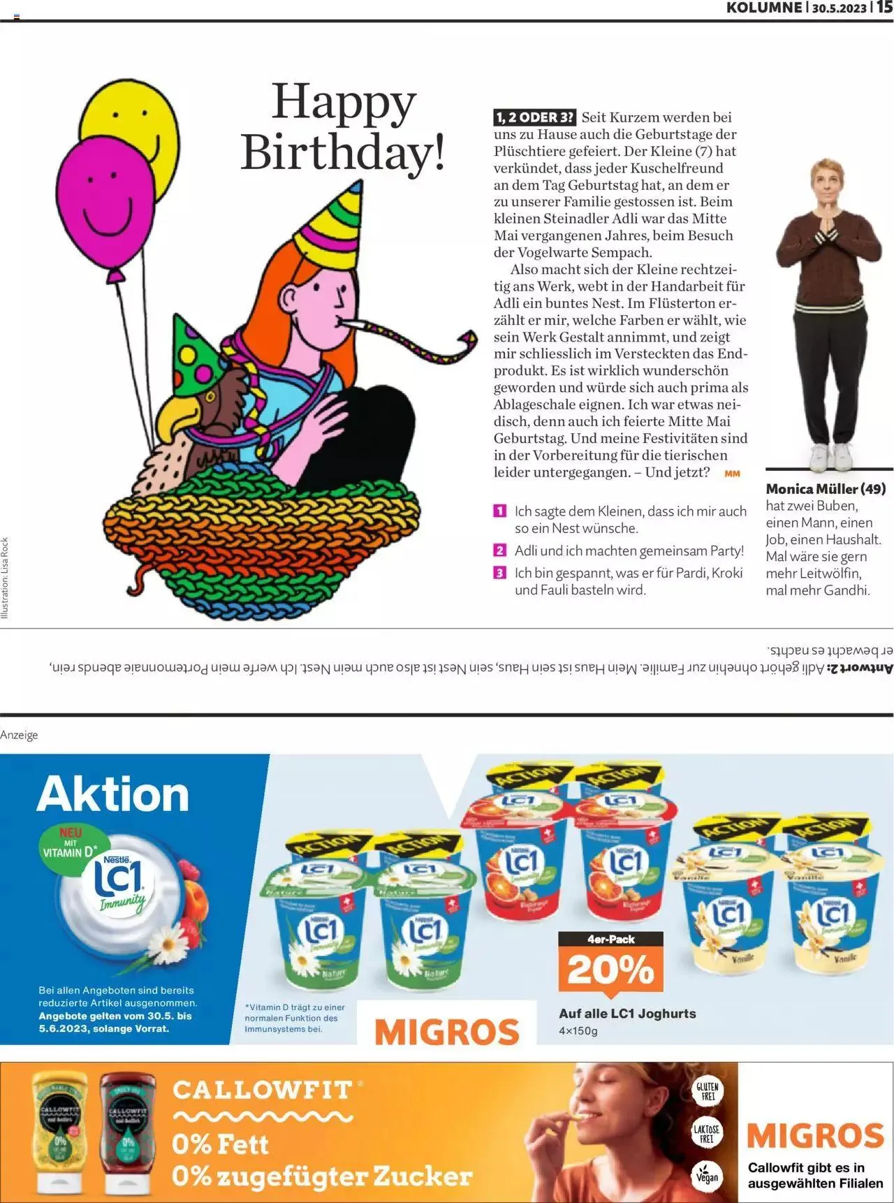 Migros Magazin von 30. Mai bis 31. Dezember 2023 - Prospekt seite  15