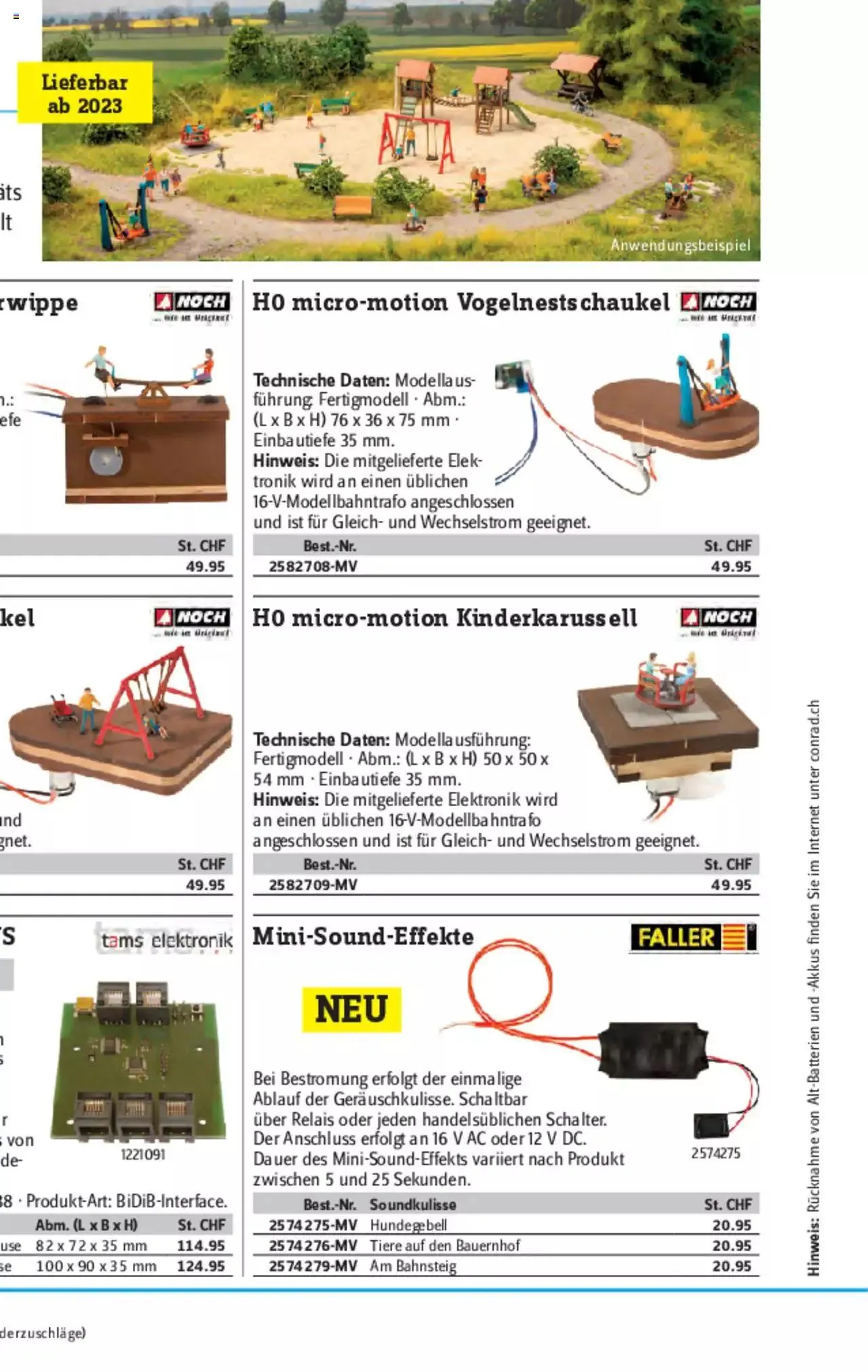 Conrad - Modellbahn Katalog 2022/23 von 5. September bis 31. Dezember 2023 - Prospekt seite  496