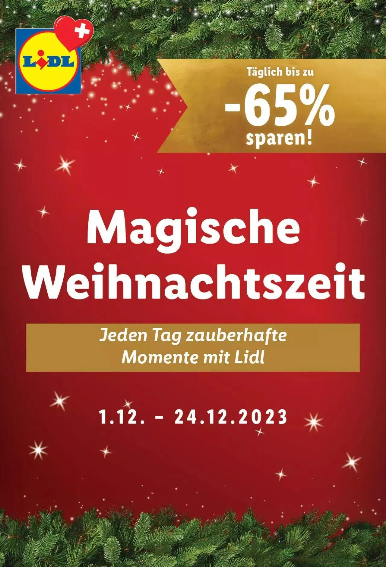 Lidl Aktionen Magische Weihnachtszeit von 1. Dezember bis 24. Dezember 2023 - Prospekt seite  1