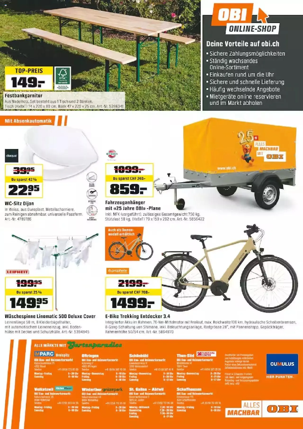 OBI Aktionen von 3. Juni bis 15. Juni 2024 - Prospekt seite  16