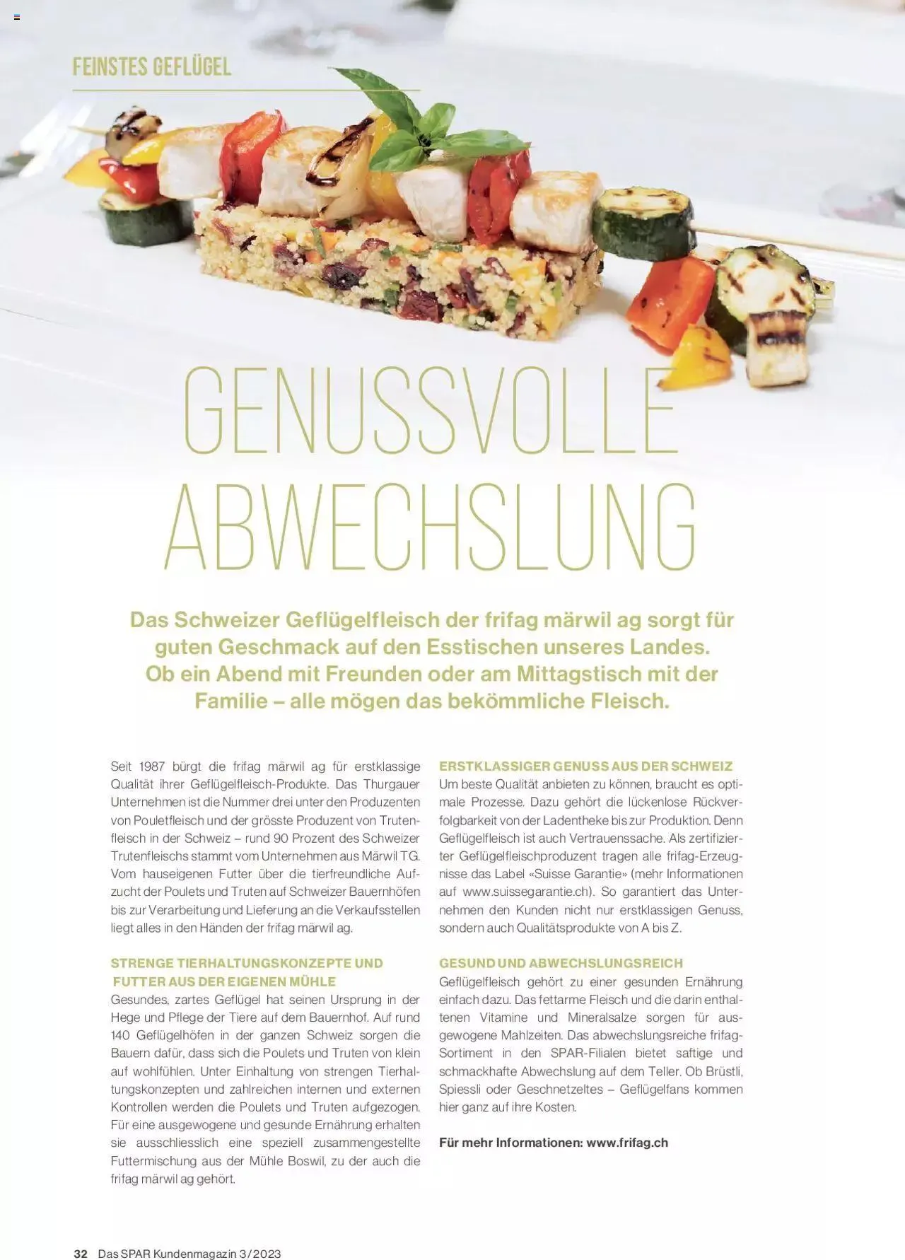 SPAR Kundenmagazin von 22. September bis 31. Dezember 2023 - Prospekt seite  32