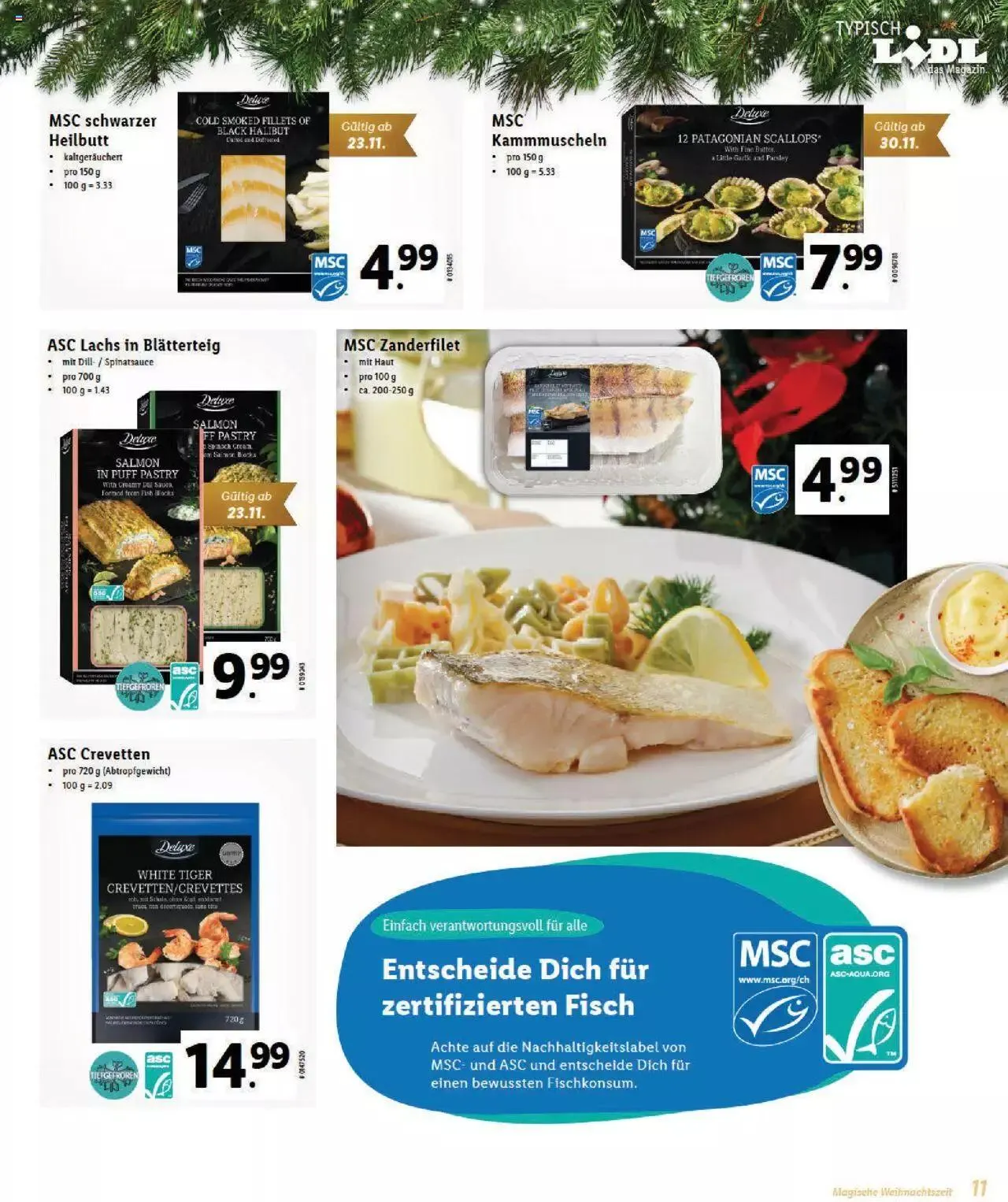 Lidl Magische Weihtnachstzeit von 2. November bis 31. Dezember 2023 - Prospekt seite 11