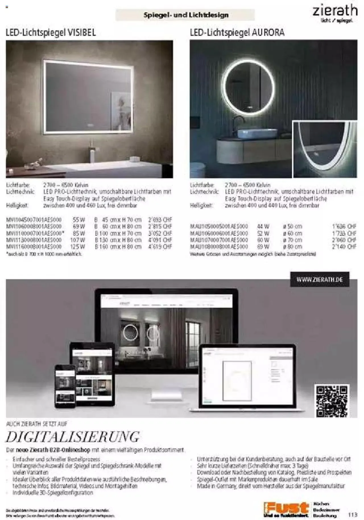 Fust Badezimmermagazin von 17. April bis 31. Dezember 2023 - Prospekt seite  113