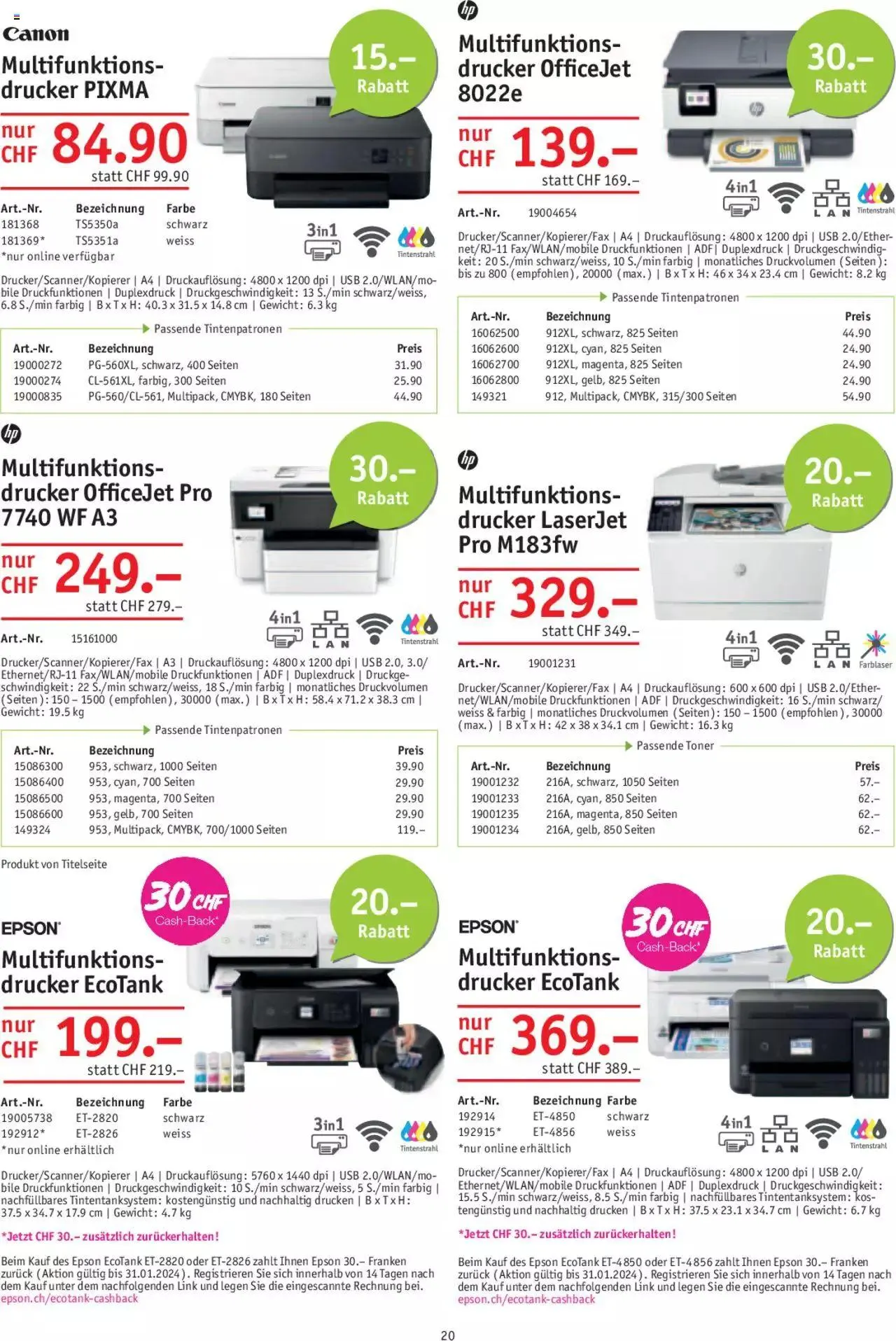 Office World Aktionen von 30. November bis 27. Dezember 2023 - Prospekt seite 20