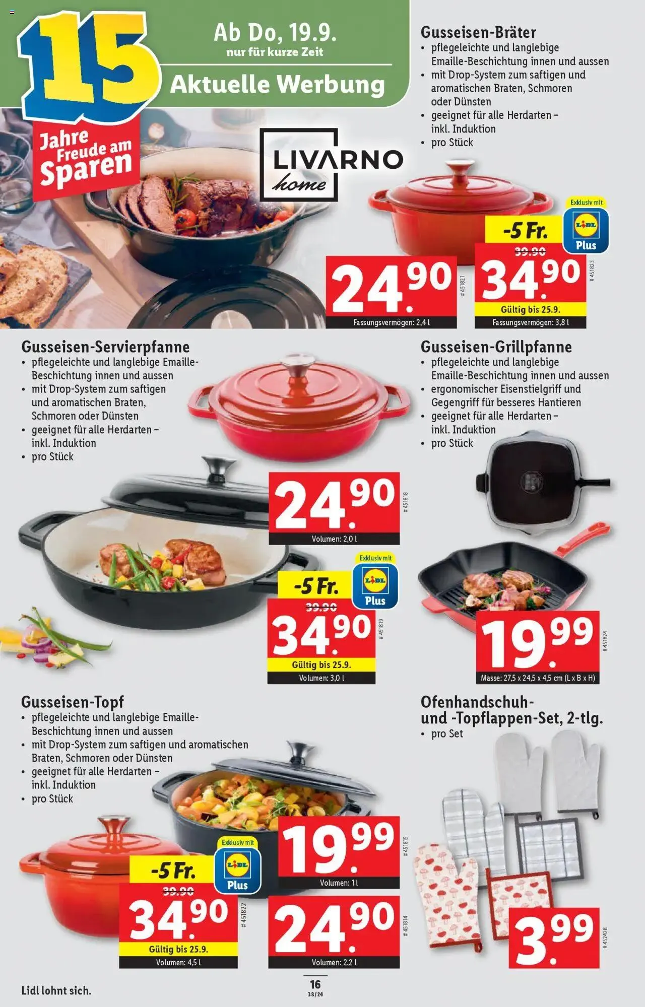 Lidl Aktionen von 19. September bis 25. September 2024 - Prospekt seite  16