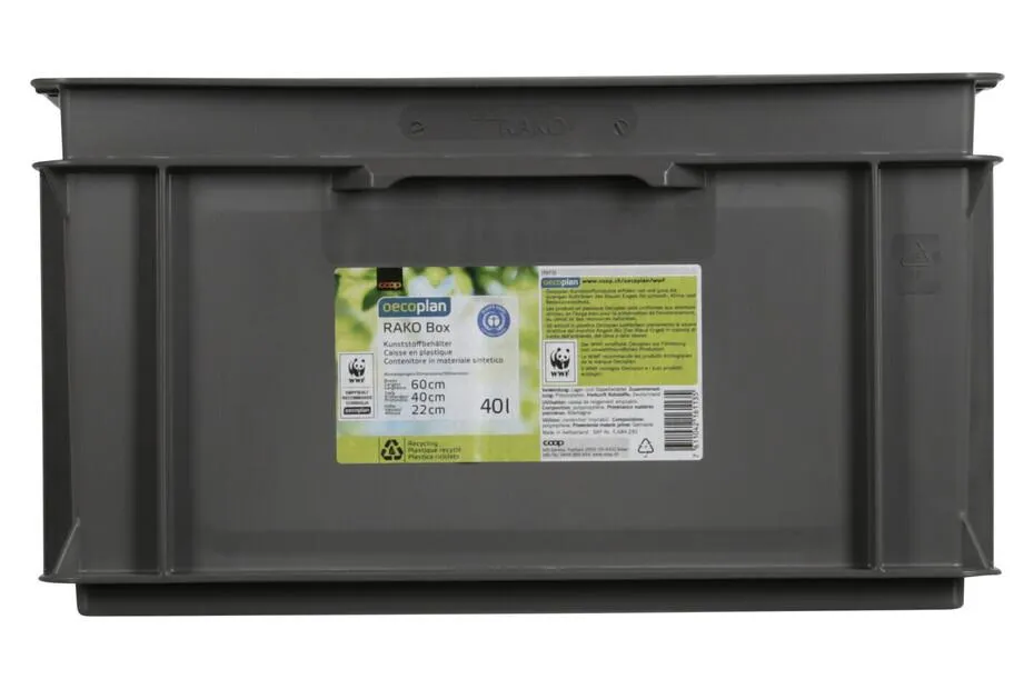 Utz Rako Oecoplan Behälter Box Dunkelgrau | 60 × 40 × 22 cm | 40 l