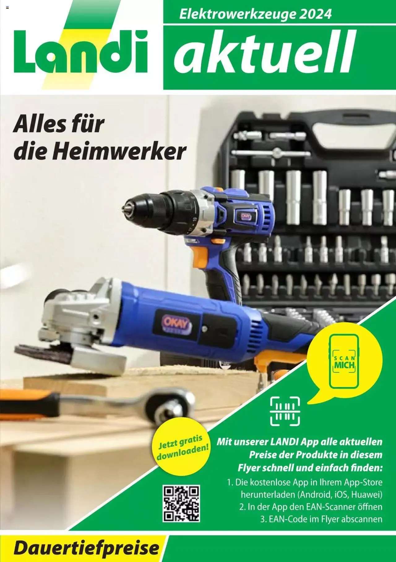 Landi Aktionen Elektrowerkzeuge 2024 von 8. Februar bis 31. Dezember 2024 - Prospekt seite  1