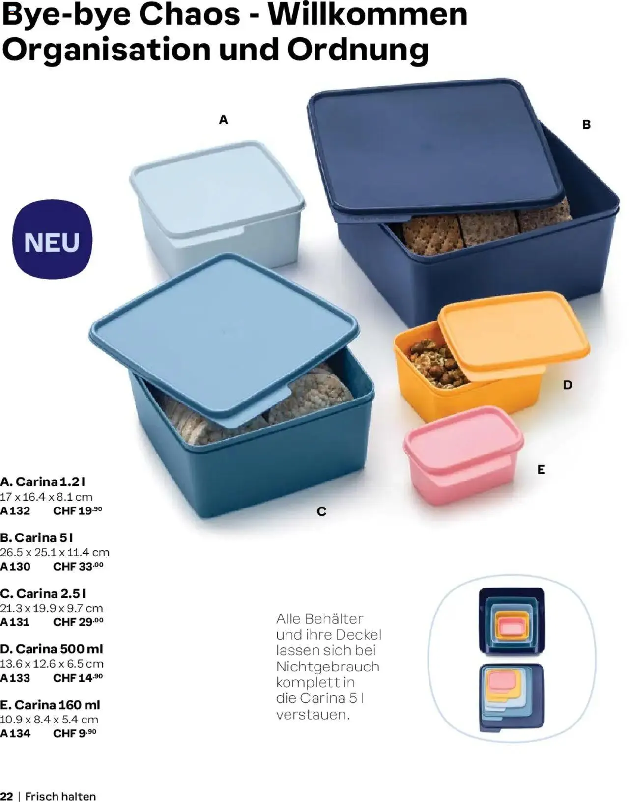 Tupperware Aktionen Herbst / Winter 2024/25 von 2. September bis 31. Dezember 2024 - Prospekt seite  22