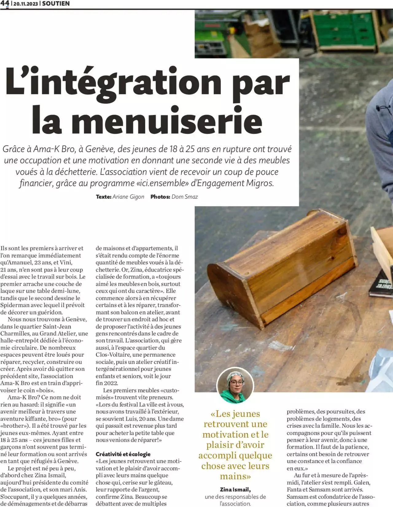 Migros Magazin FR von 20. November bis 31. Dezember 2023 - Prospekt seite 44