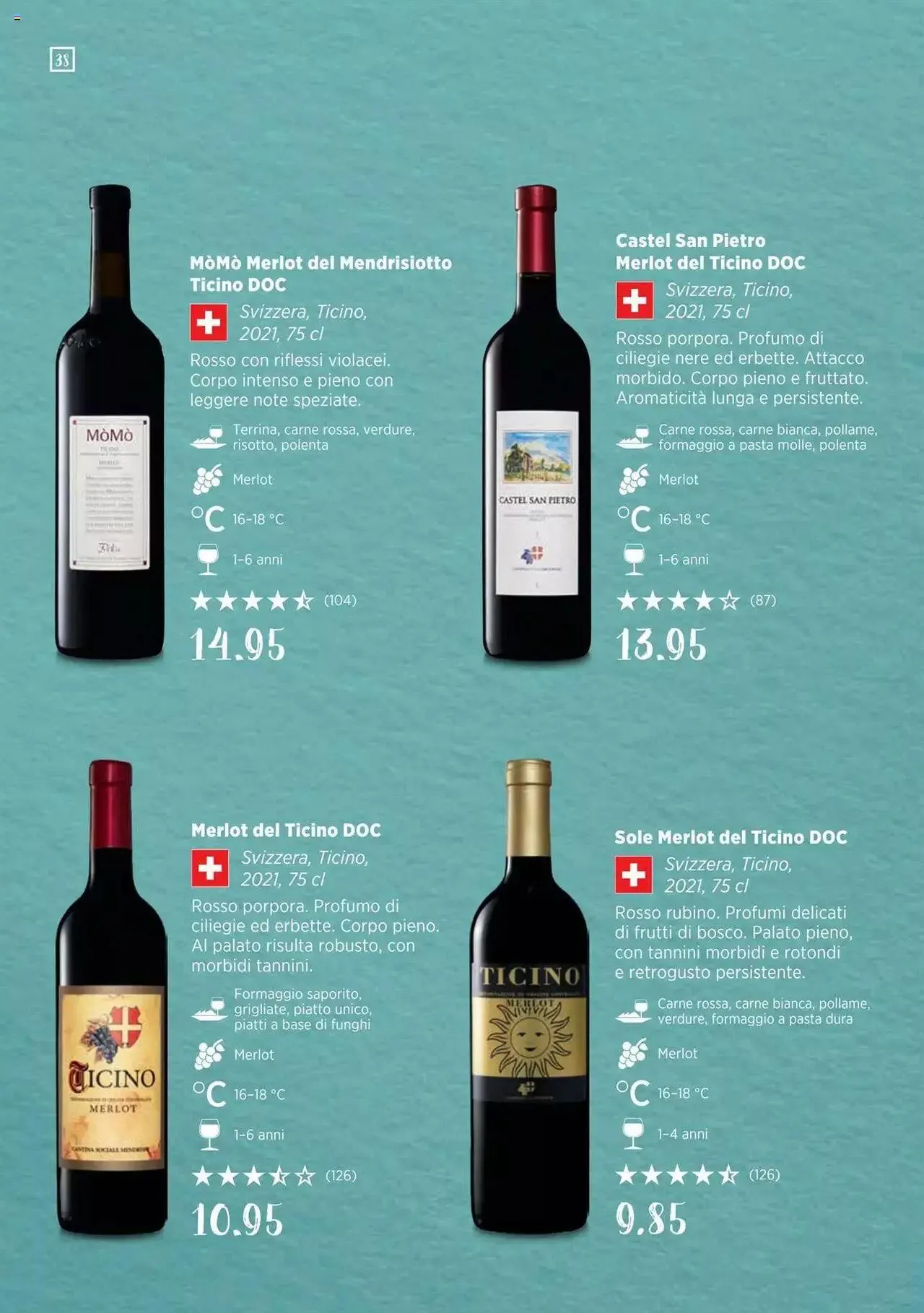 Denner Guida dei vini 2023 / 2024 IT von 11. September bis 31. Dezember 2023 - Prospekt seite  38