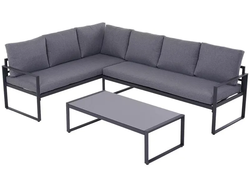Garten-Set LEIPZIG Metall anthrazit