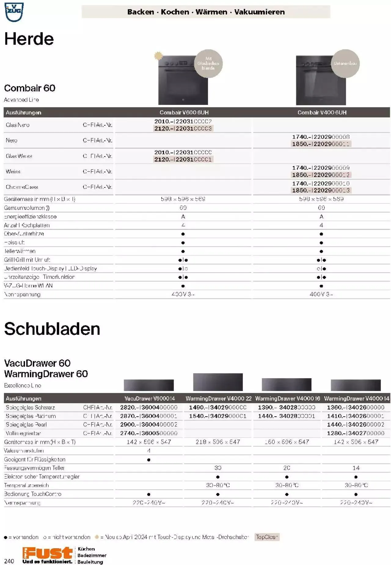 Fust Küchen- und Badezimmerprospekt von 4. März bis 31. Dezember 2024 - Prospekt seite 240