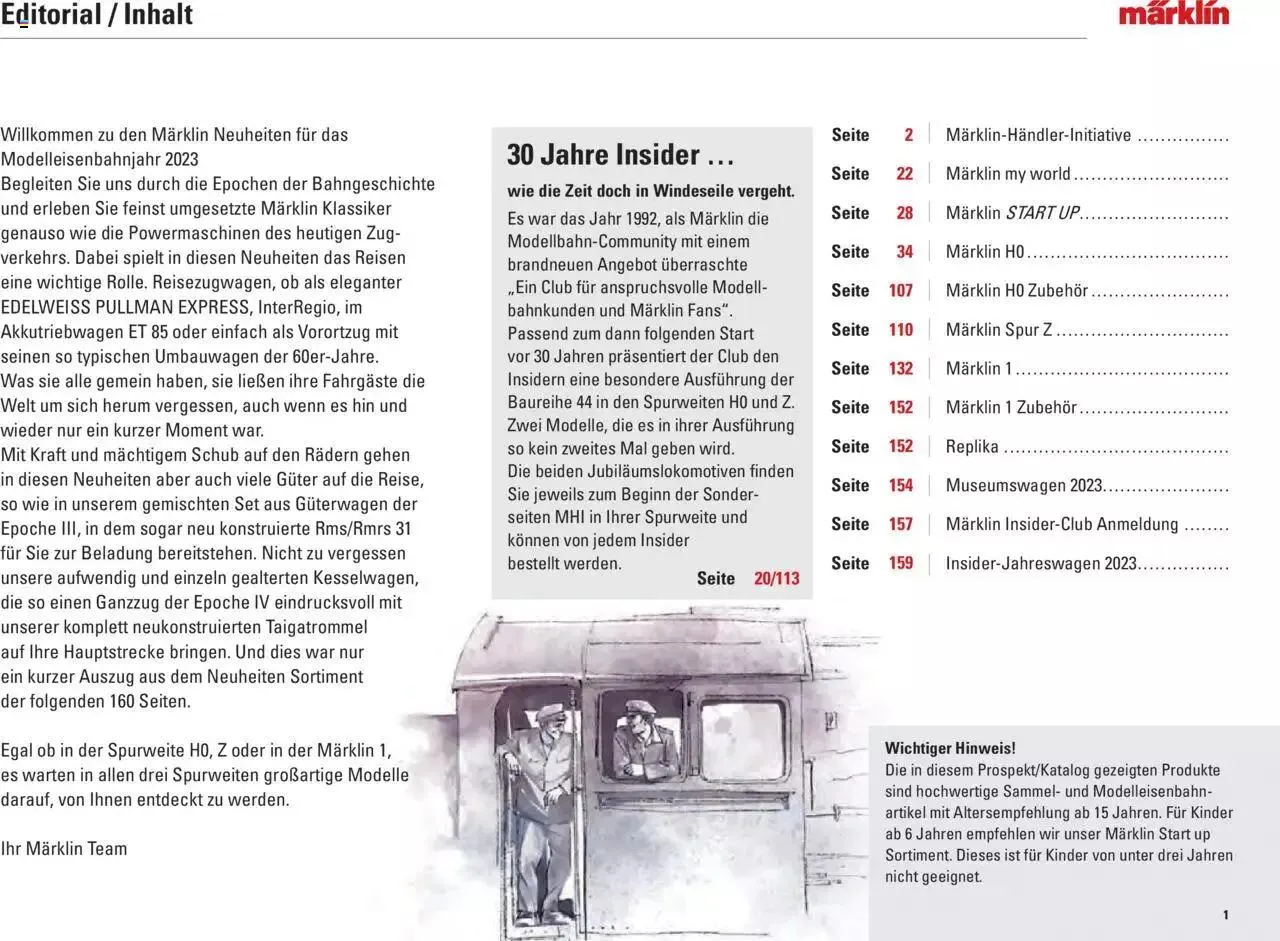 Conrad Märklin Neuheiten 2023 von 13. März bis 31. Dezember 2023 - Prospekt seite  3