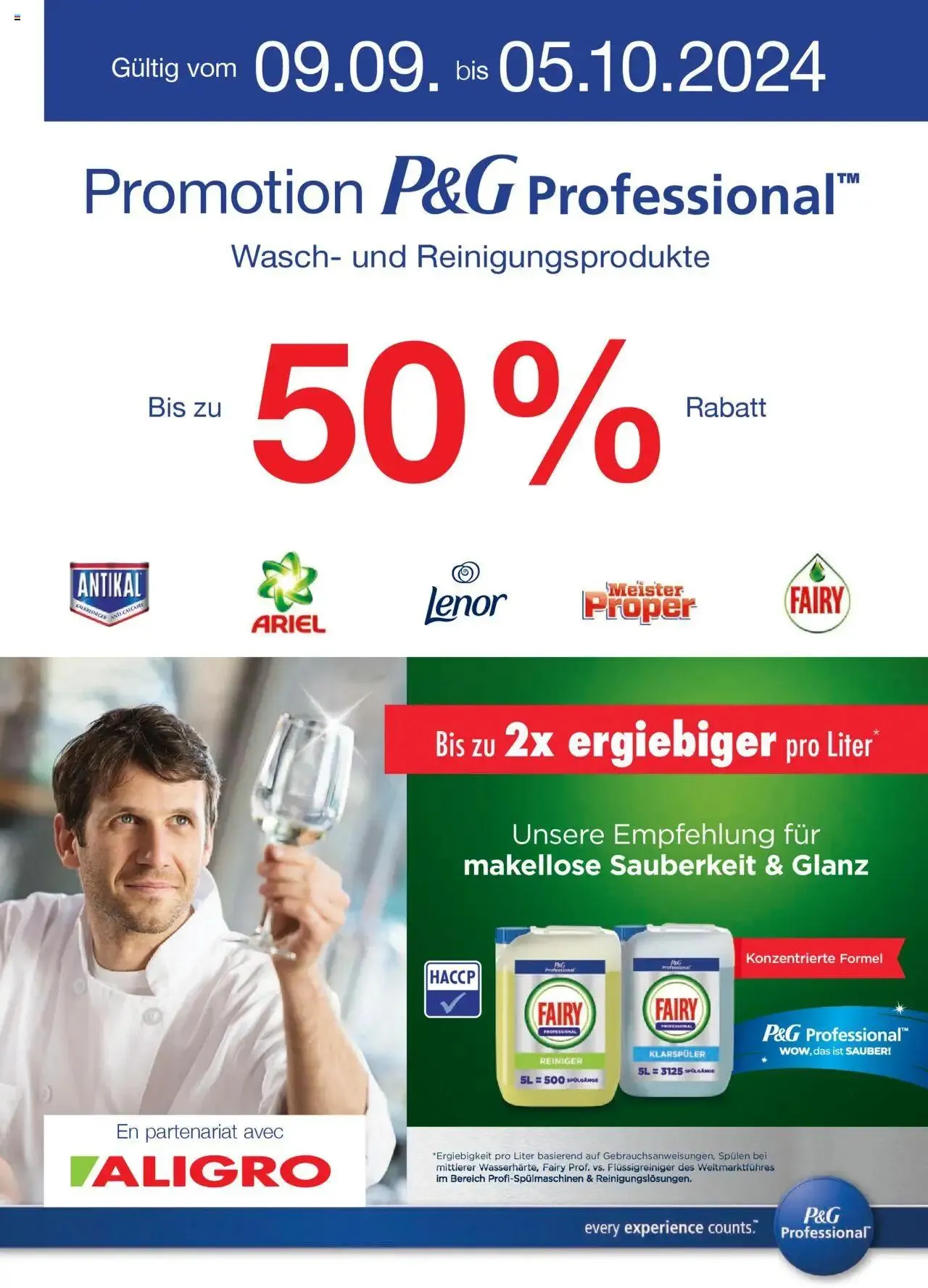 Aligro Aktionen P&G von 9. September bis 5. Oktober 2024 - Prospekt seite 1