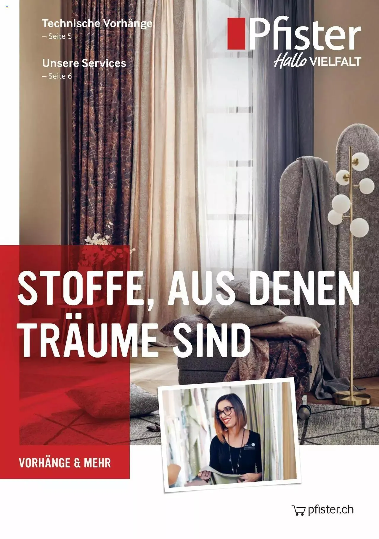 Pfister Broschüre Vorhangservice von 5. September bis 31. Dezember 2024 - Prospekt seite  1