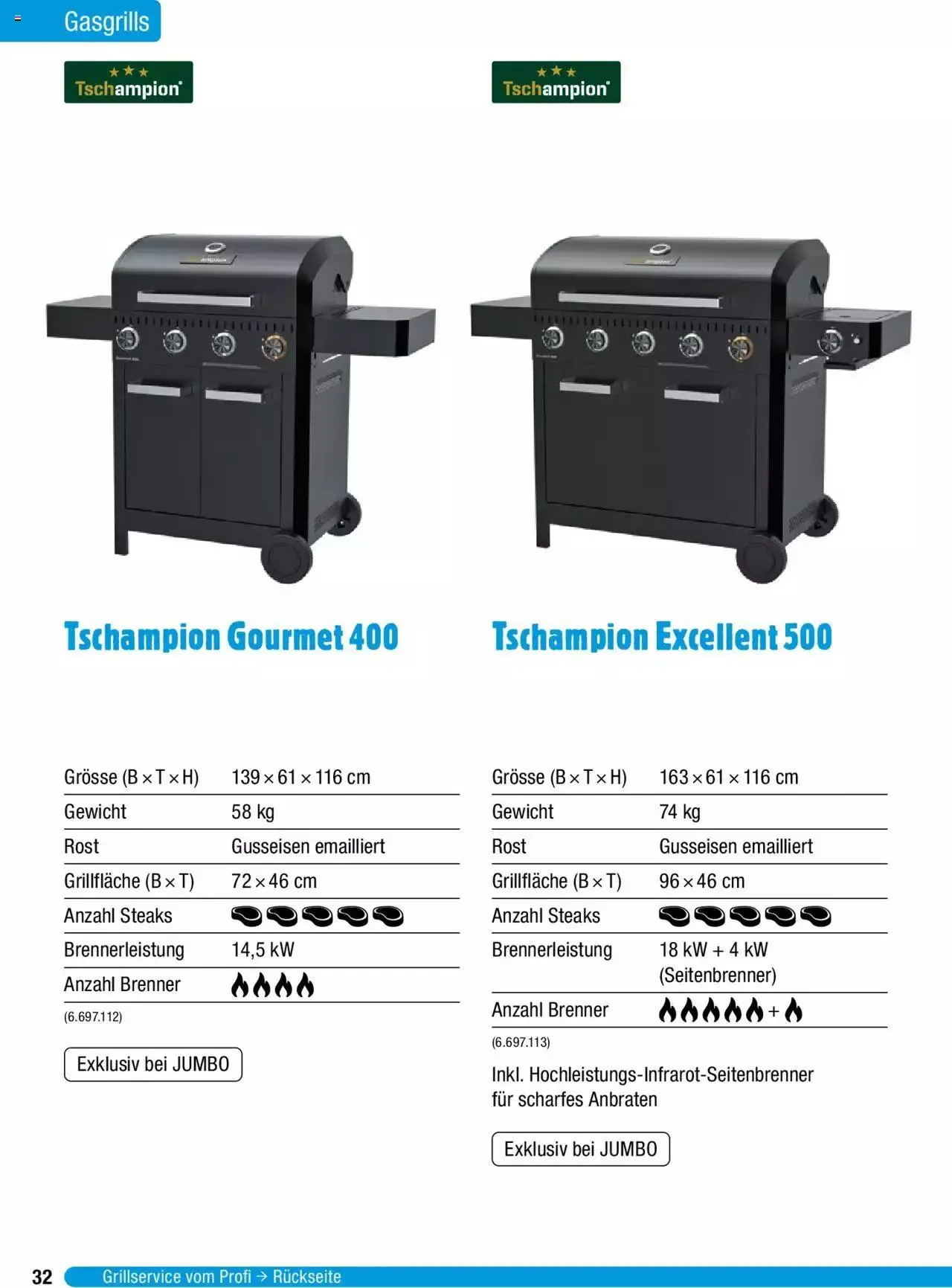 Jumbo Grosse Grillbroschure 2023 von 27. Februar bis 31. Dezember 2023 - Prospekt seite  32