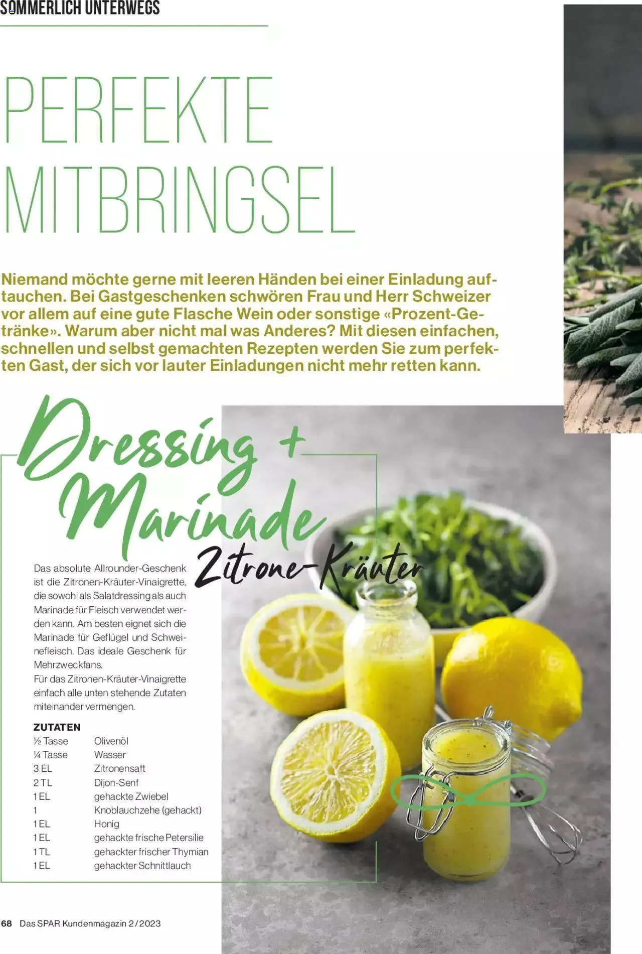 SPAR Kundenmagazin von 31. Mai bis 31. Dezember 2023 - Prospekt seite  68