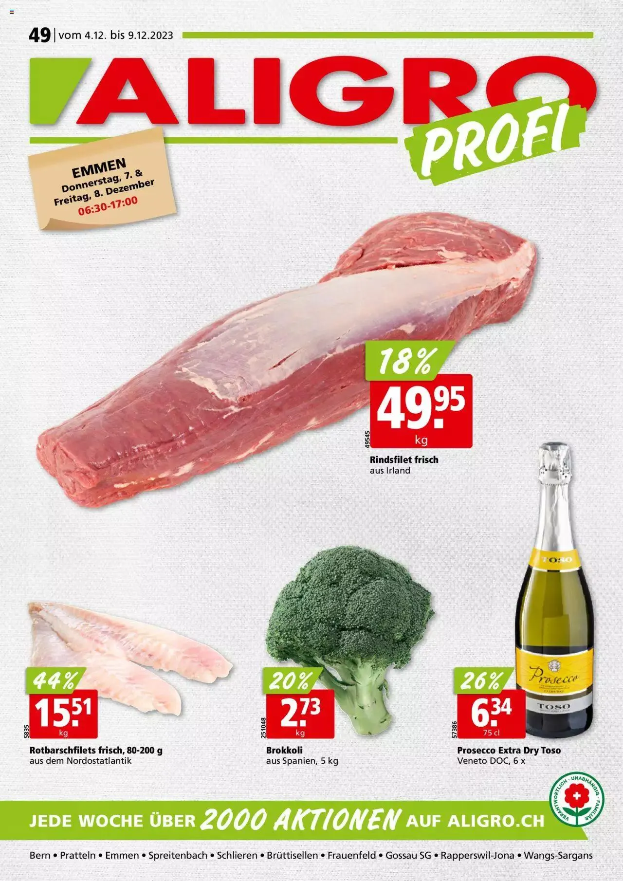 Aligro Aktionen von 4. Dezember bis 9. Dezember 2023 - Prospekt seite 1