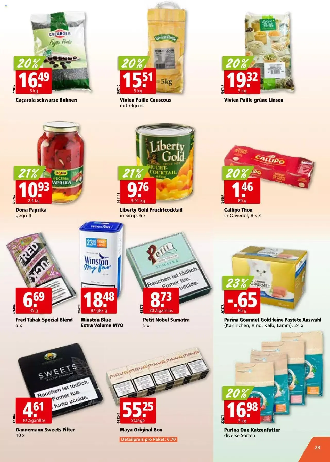 Aligro Aktionen für Businesskunden - Chavannes, Matran, Genf, Sitten von 4. Dezember bis 9. Dezember 2023 - Prospekt seite  23