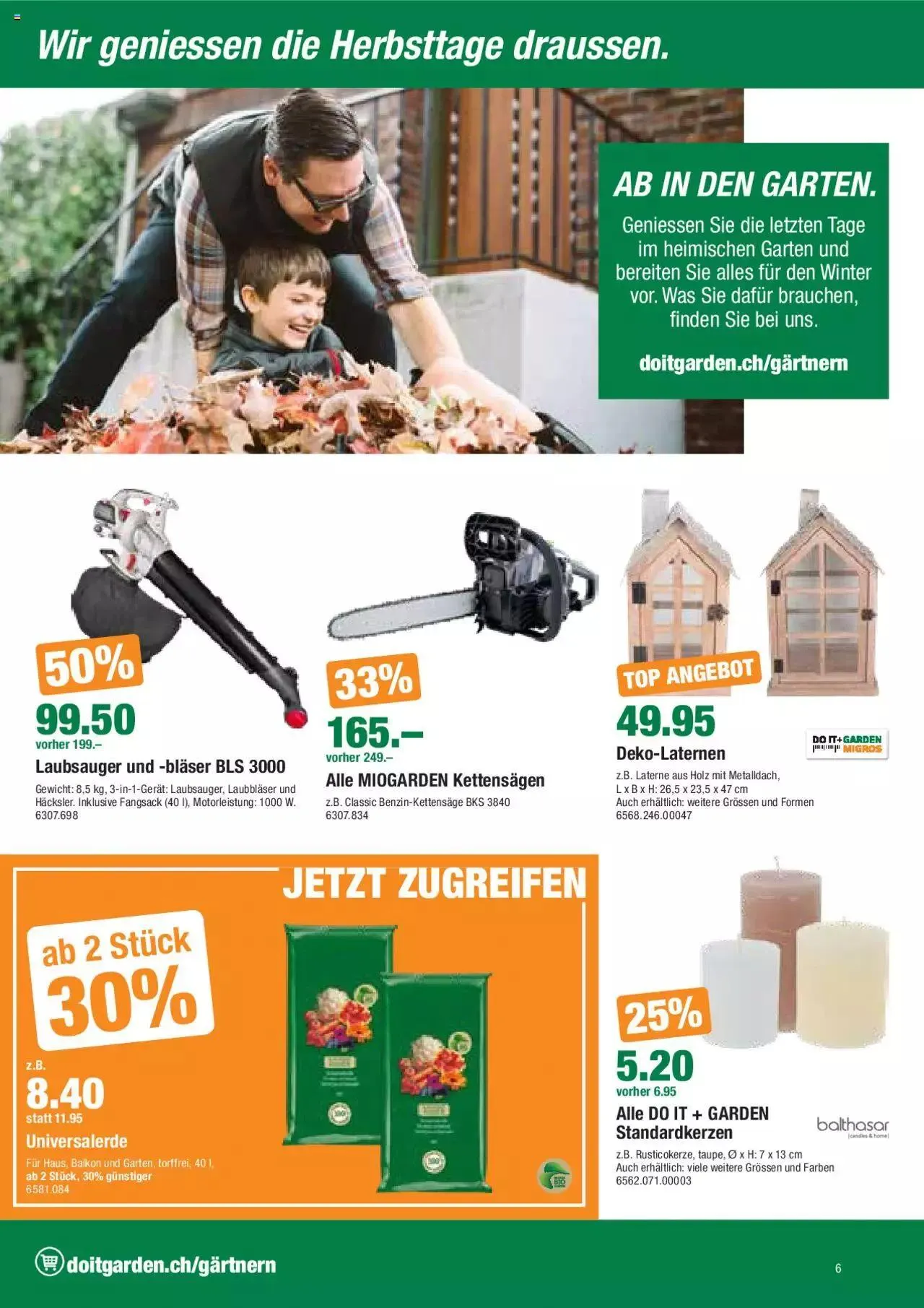 DO IT+GARDEN MIGROS Aktionen von 26. September bis 9. Oktober 2023 - Prospekt seite 6