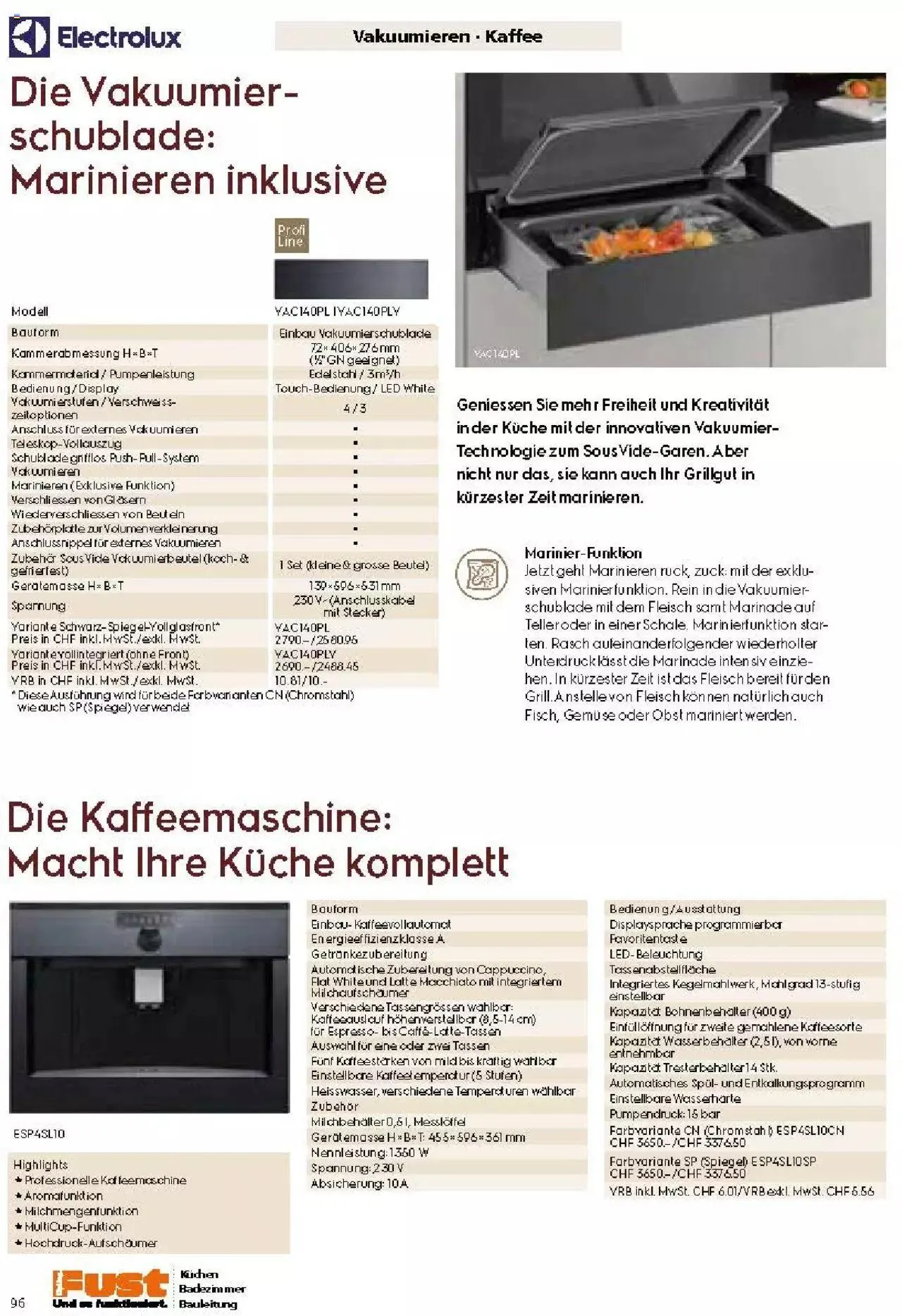 Fust Küchen- und Badezimmerprospekt von 4. März bis 31. Dezember 2024 - Prospekt seite 96