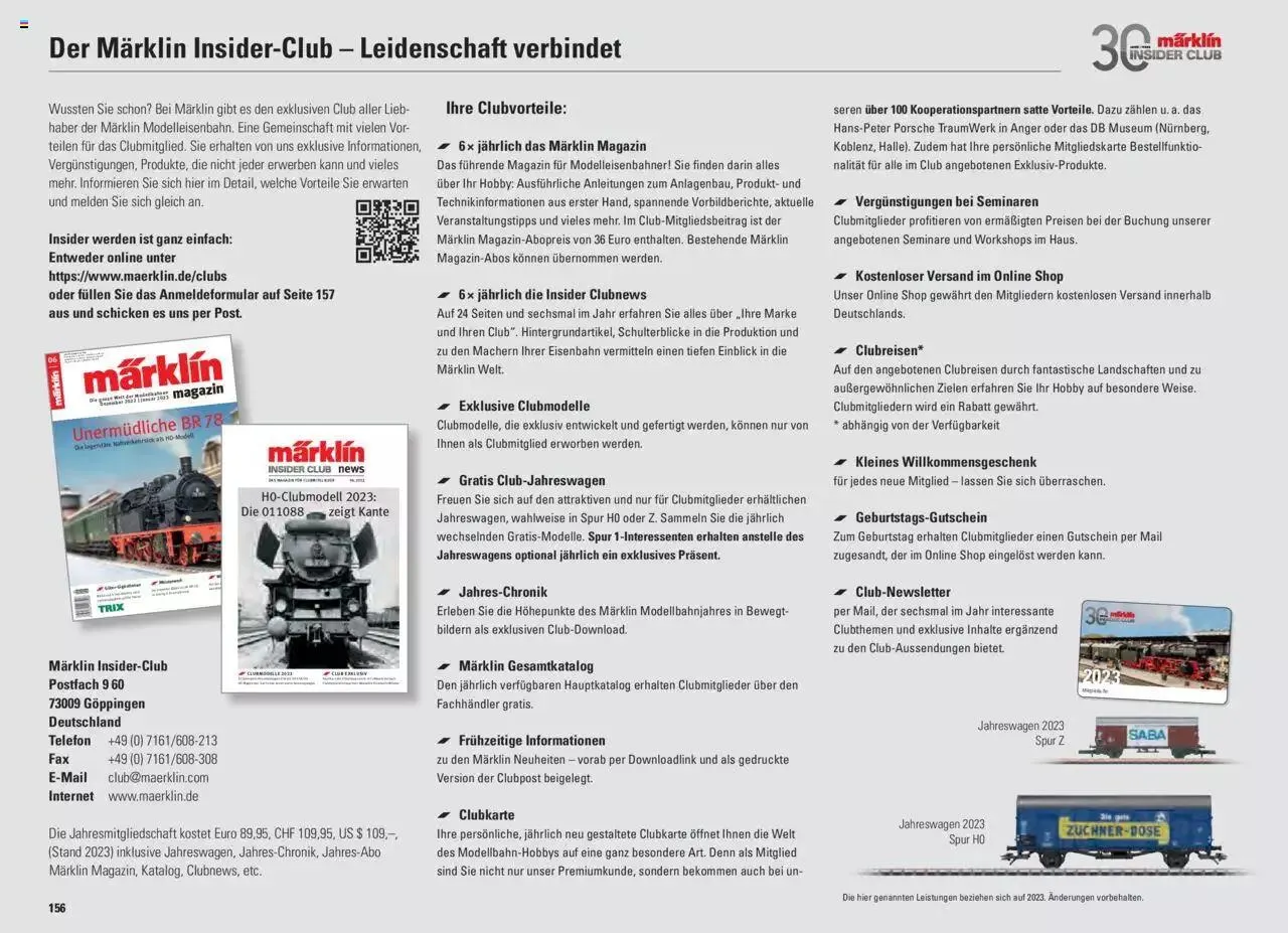 Conrad Märklin Neuheiten 2023 von 13. März bis 31. Dezember 2023 - Prospekt seite  158
