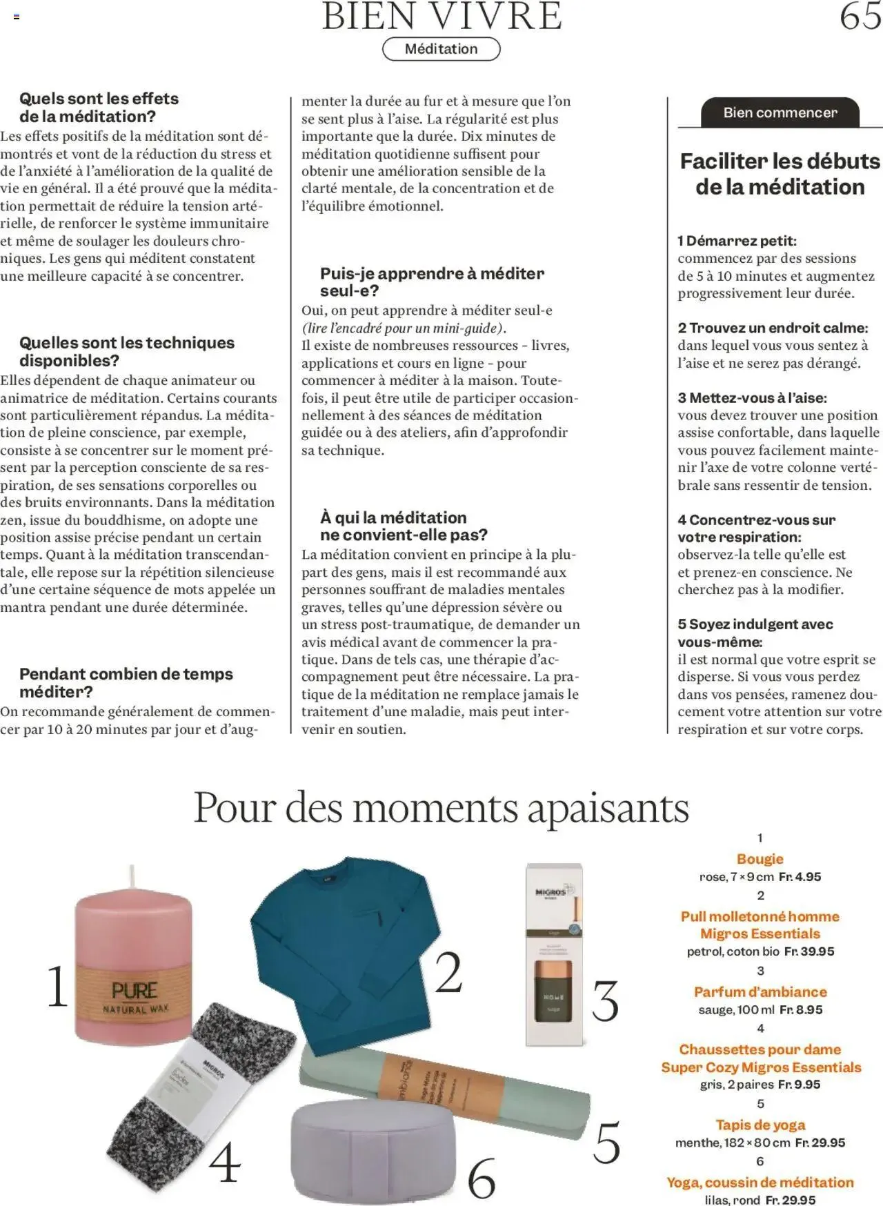 Migros Magazin FR von 21. Oktober bis 27. Oktober 2024 - Prospekt seite 65