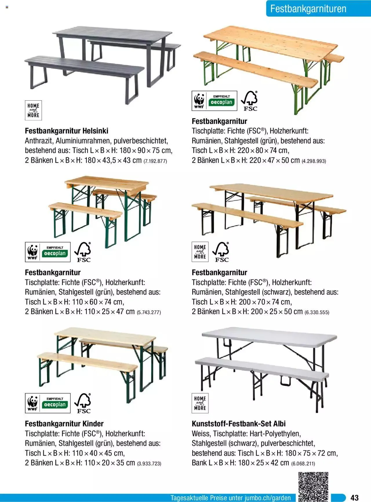 Jumbo Gartenmobelbroschure 2024 von 29. Januar bis 31. Dezember 2024 - Prospekt seite  43