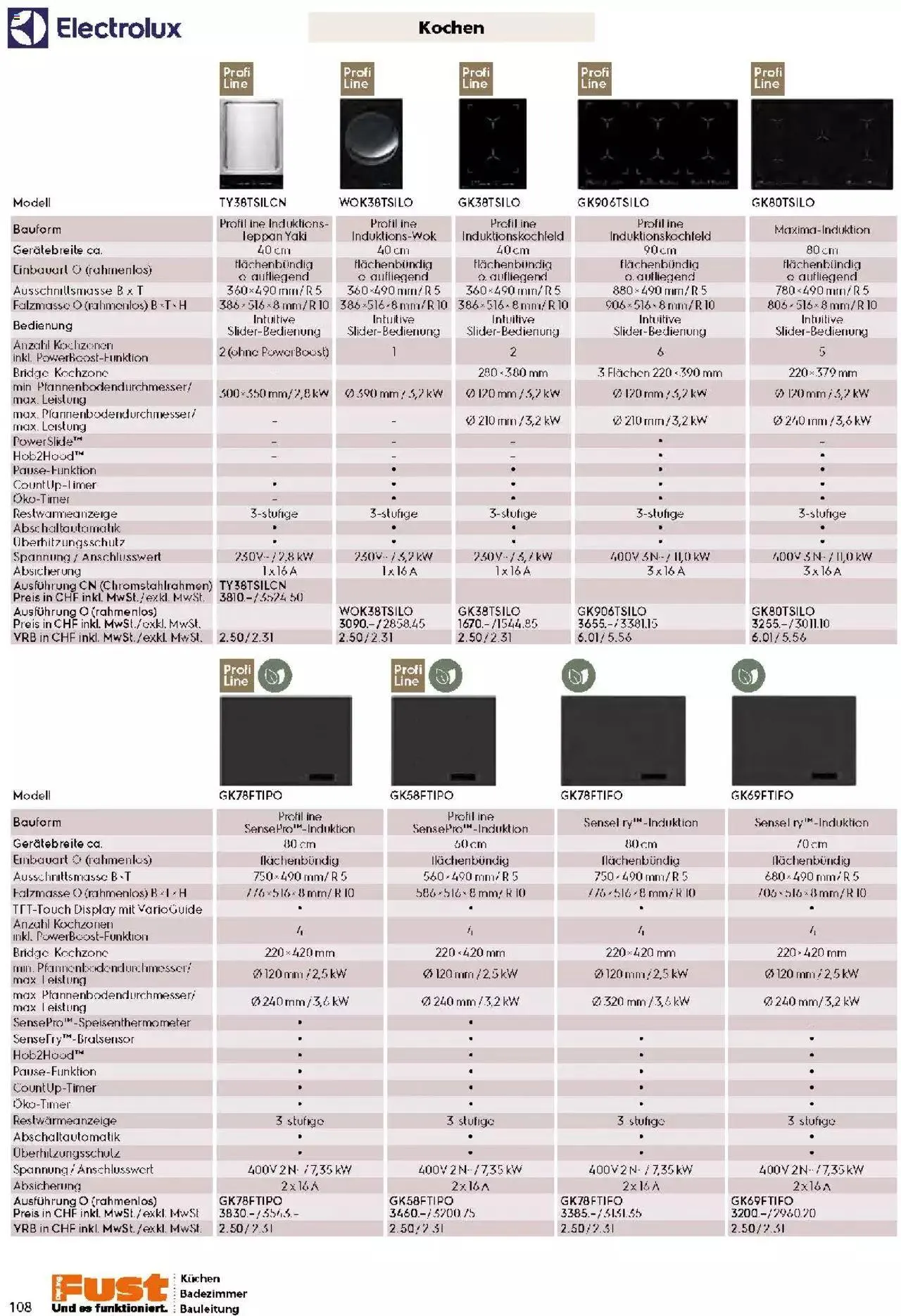 Fust Küchen- und Badezimmerprospekt von 4. März bis 31. Dezember 2024 - Prospekt seite  108