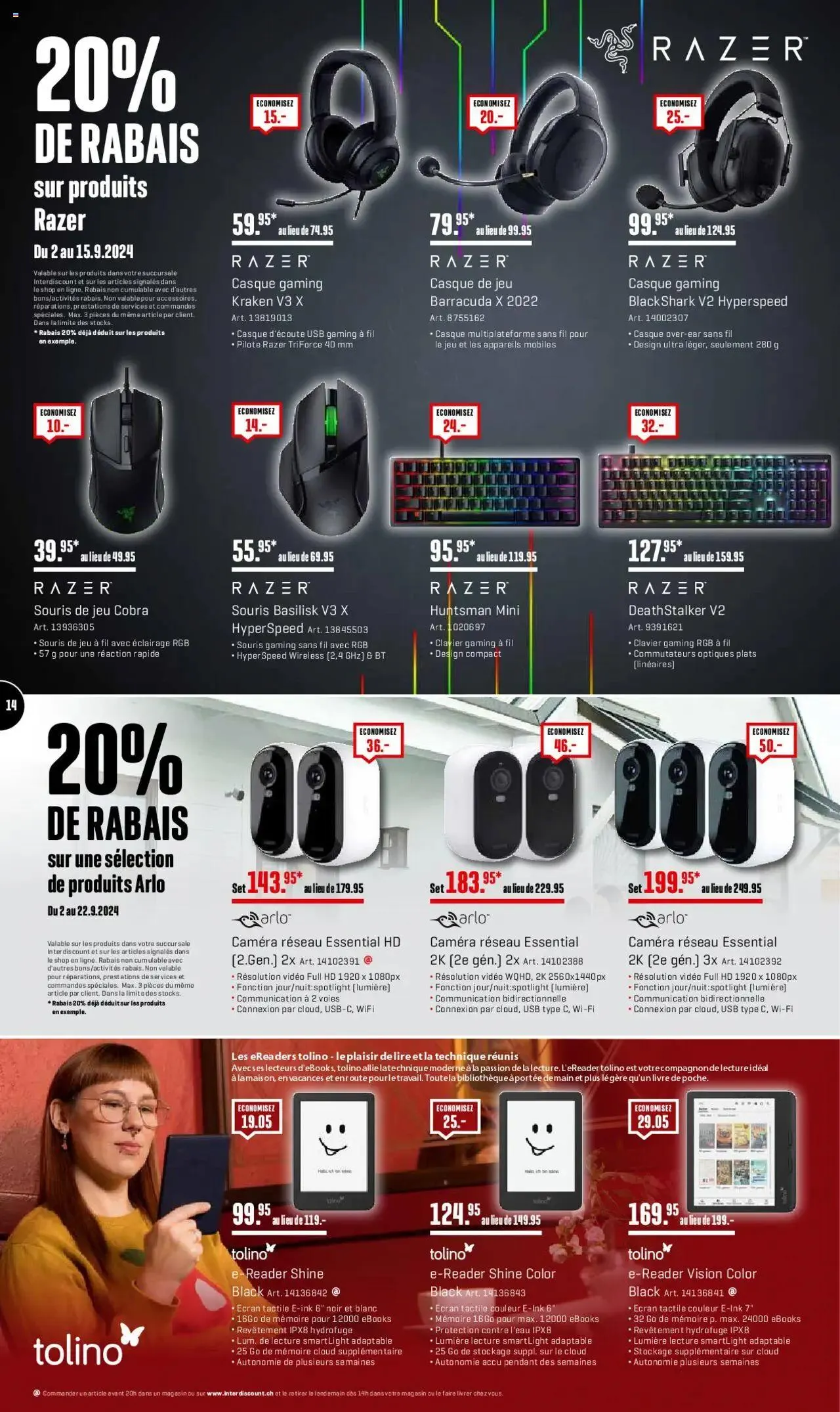 Interdiscount Prospectus von 2. September bis 22. September 2024 - Prospekt seite  14