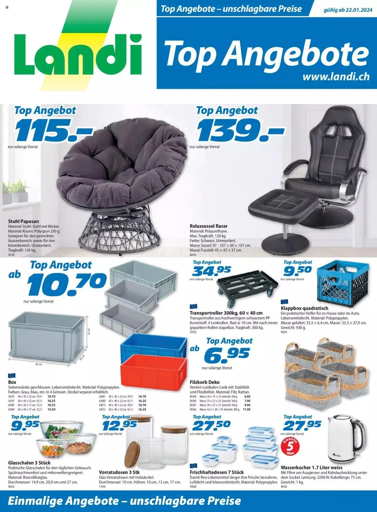 Landi Aktionen von 22. Januar bis 4. Februar 2024 - Prospekt seite 17