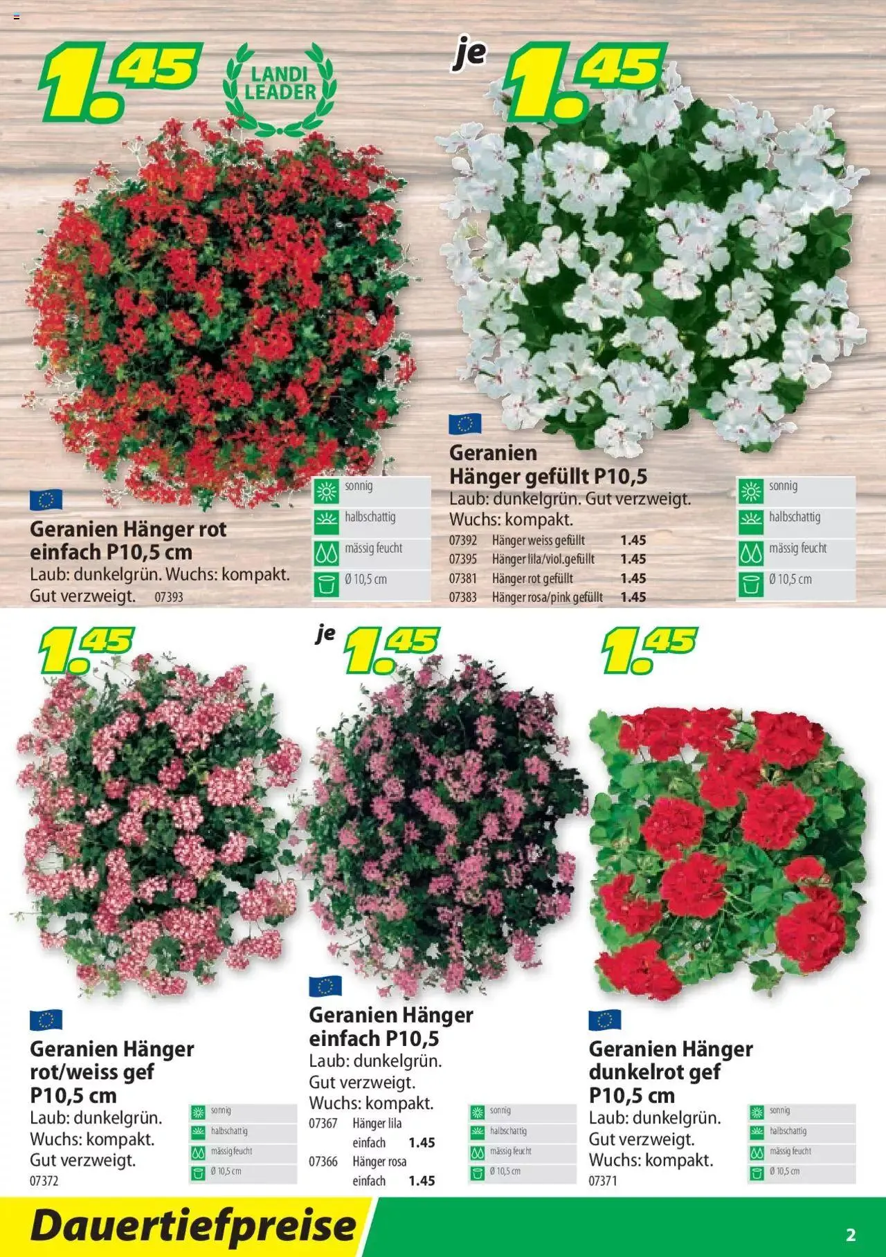 Landi - Geranien 2022 von 20. April bis 31. Dezember 2023 - Prospekt seite  2