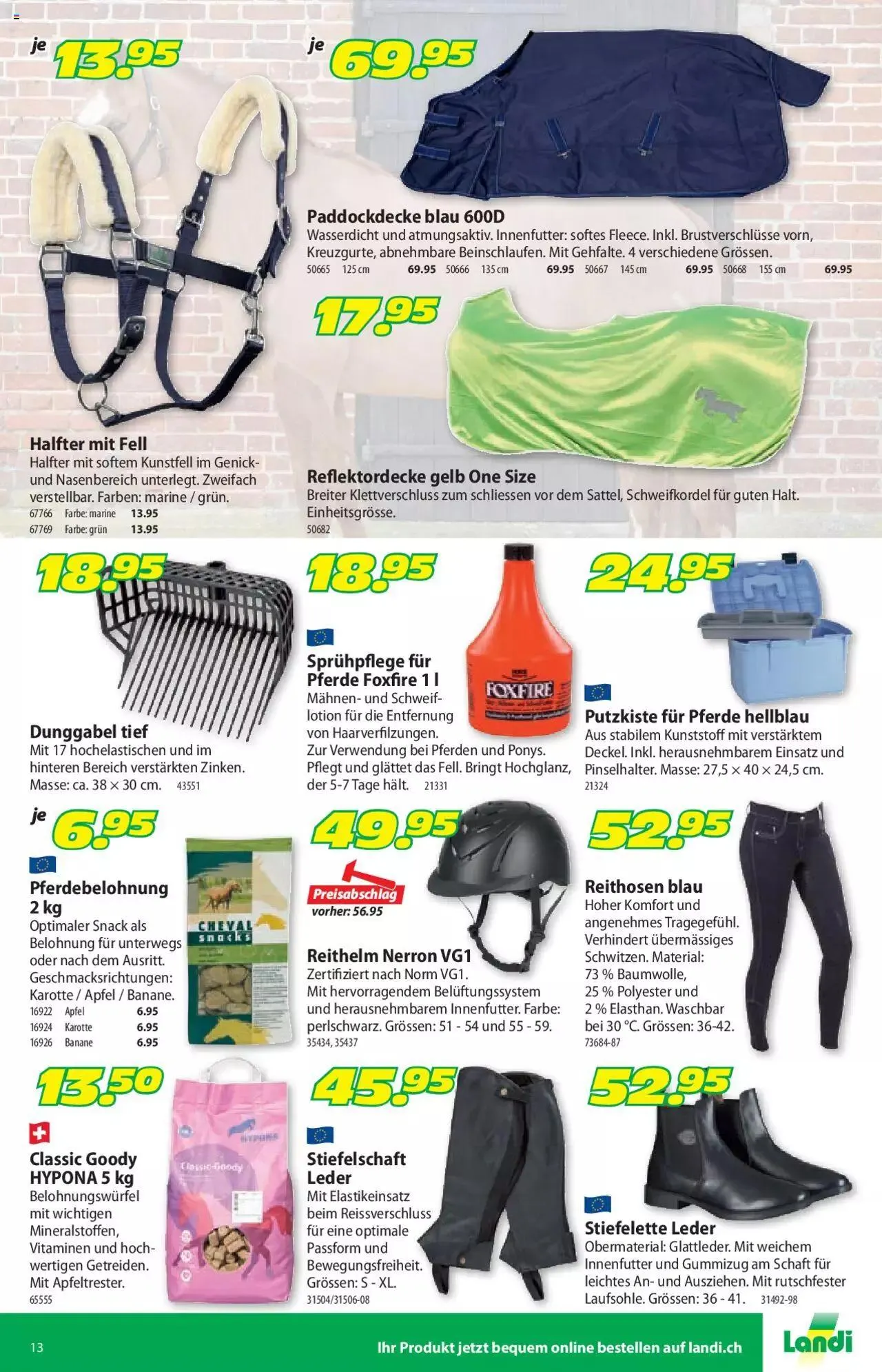 Landi - Hof und Stall 2022 von 1. Mai bis 31. Dezember 2023 - Prospekt seite 13