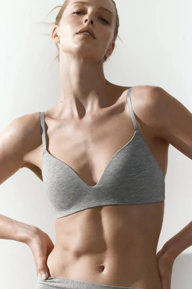 2-pack padded non-wired cotton bras