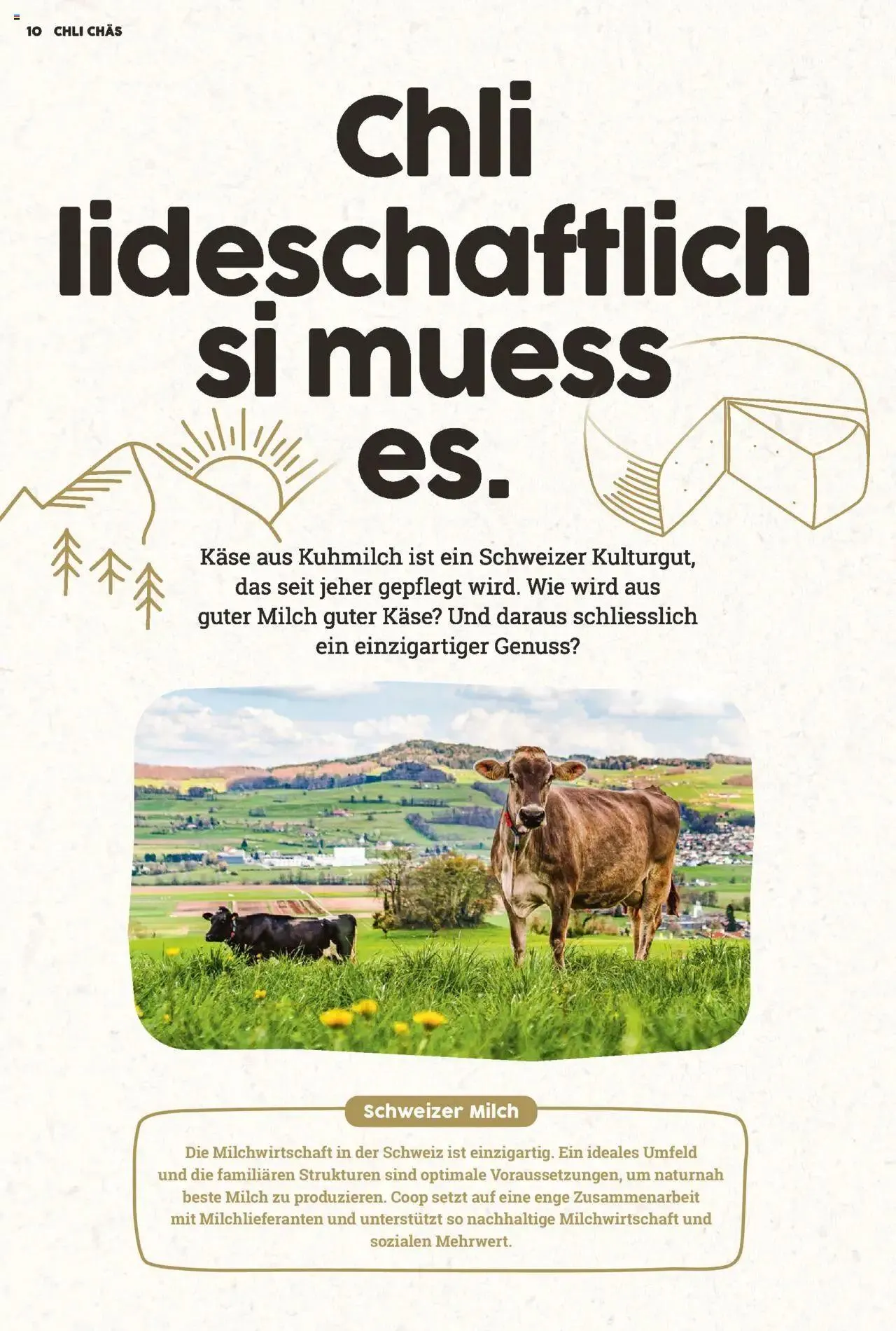 Coop Aktionen Chli Chäs von 8. Oktober bis 31. Oktober 2024 - Prospekt seite  10