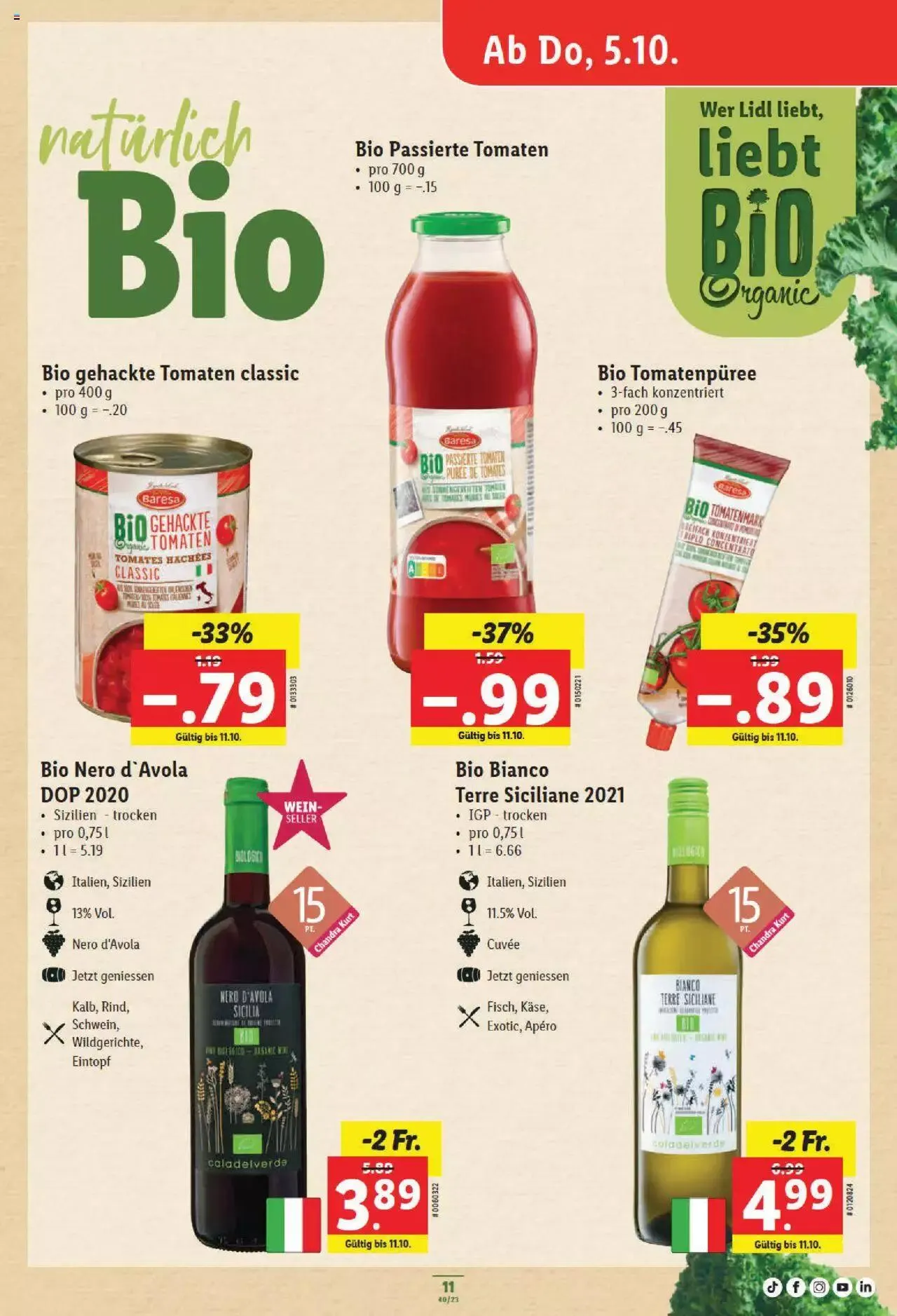 Lidl Aktionen von 5. Oktober bis 11. Oktober 2023 - Prospekt seite  11