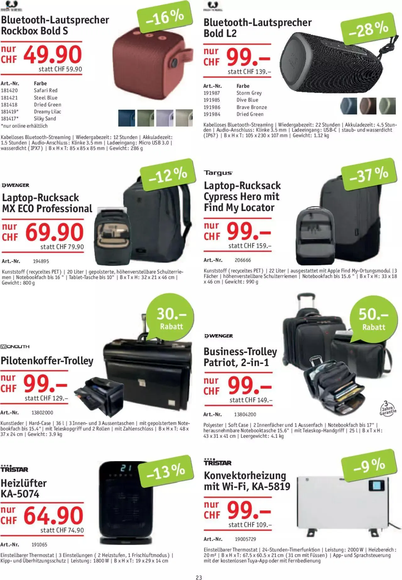 Office World Aktionen von 30. November bis 27. Dezember 2023 - Prospekt seite  23