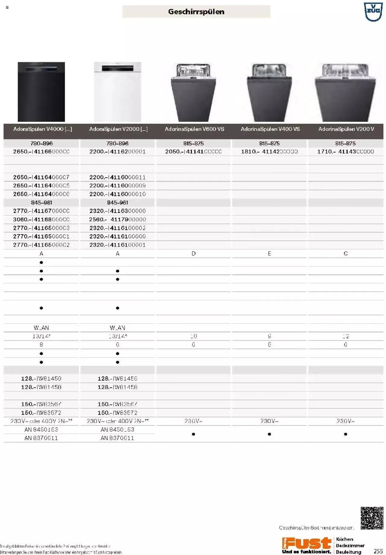 Fust Küchen- und Badezimmerprospekt von 4. März bis 31. Dezember 2024 - Prospekt seite  255