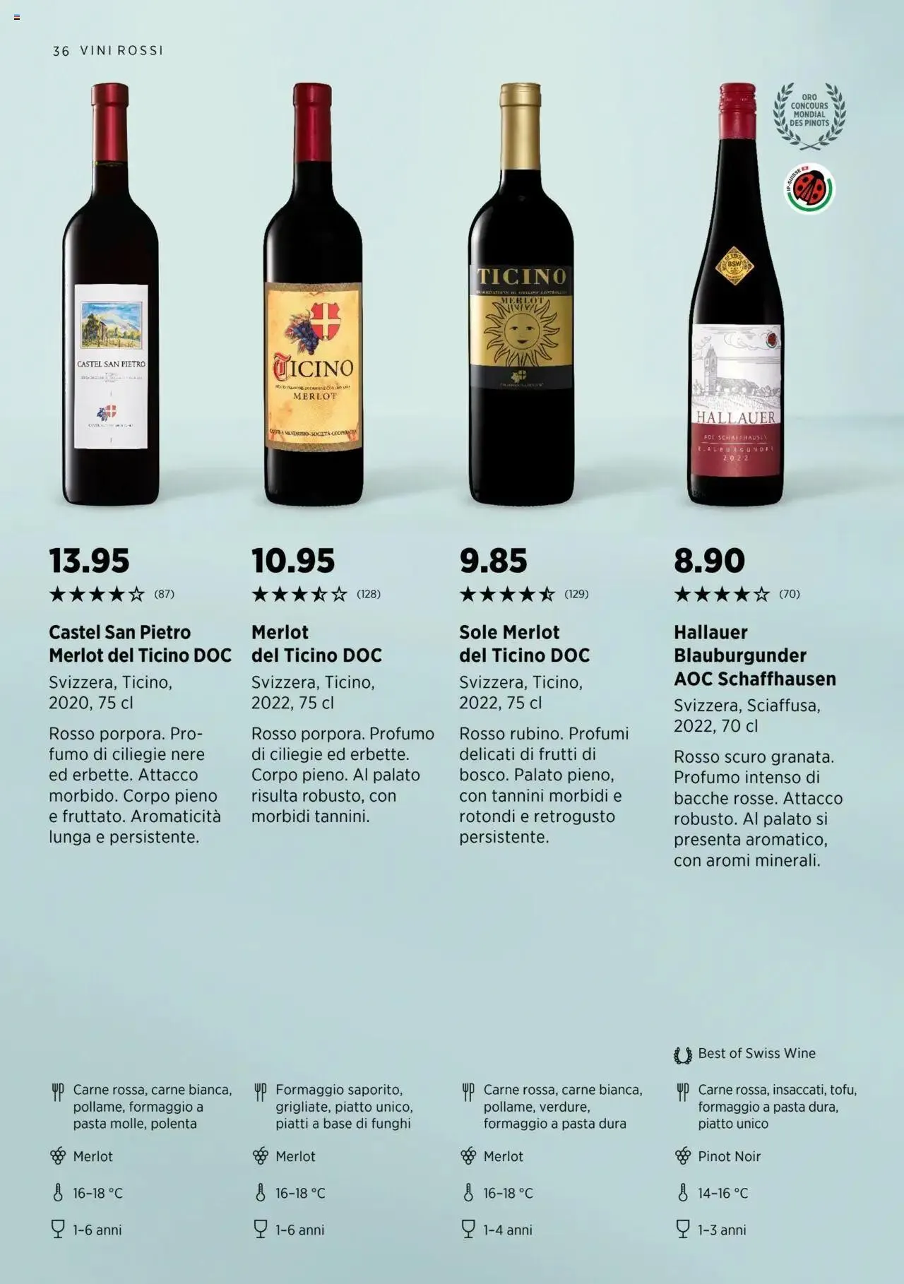 Denner Aktionen Guida dei vini 2024/2025 von 11. September bis 31. Dezember 2024 - Prospekt seite 36