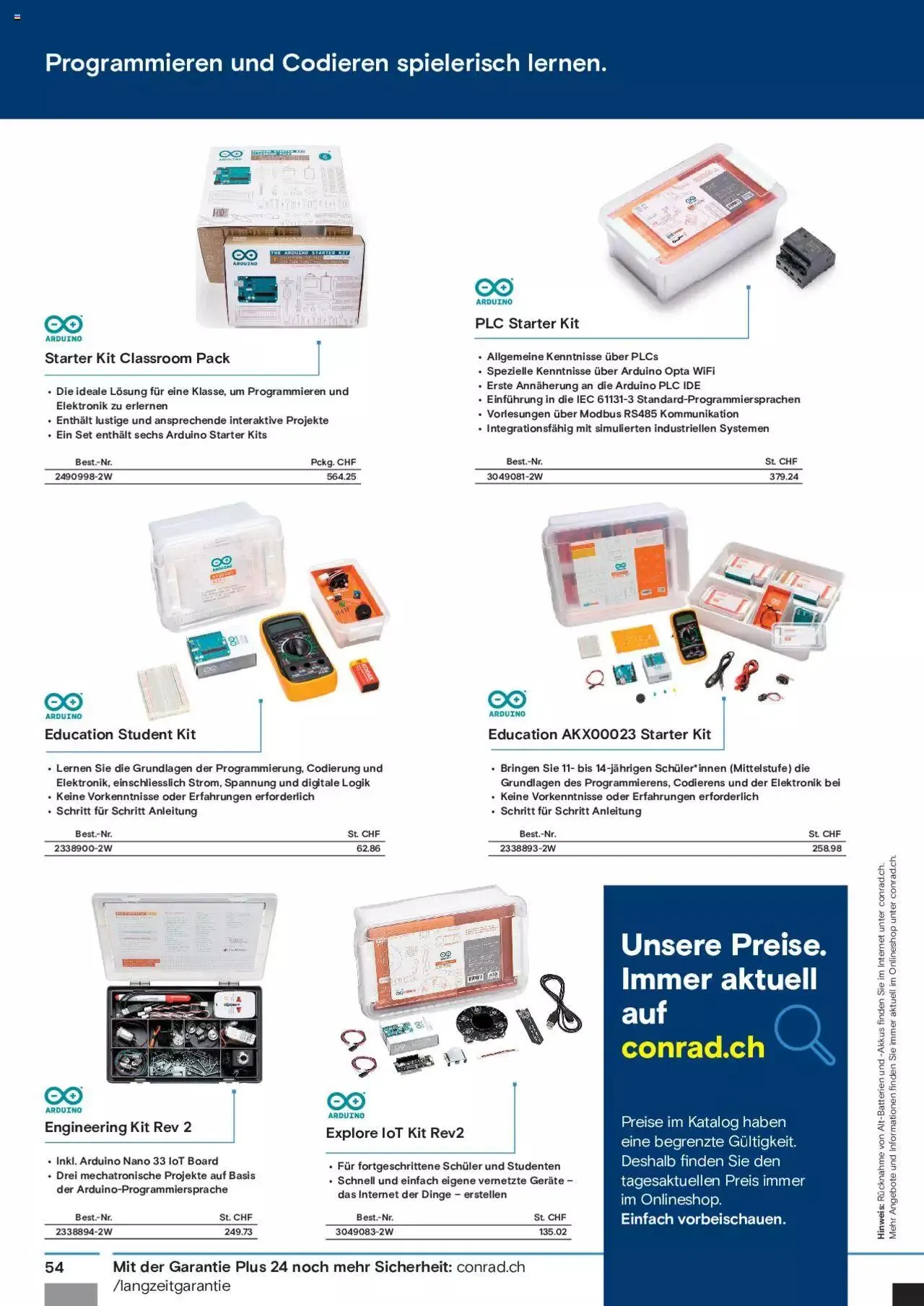 Conrad Aktionen Education von 17. Juni bis 9. Januar 2025 - Prospekt seite  56
