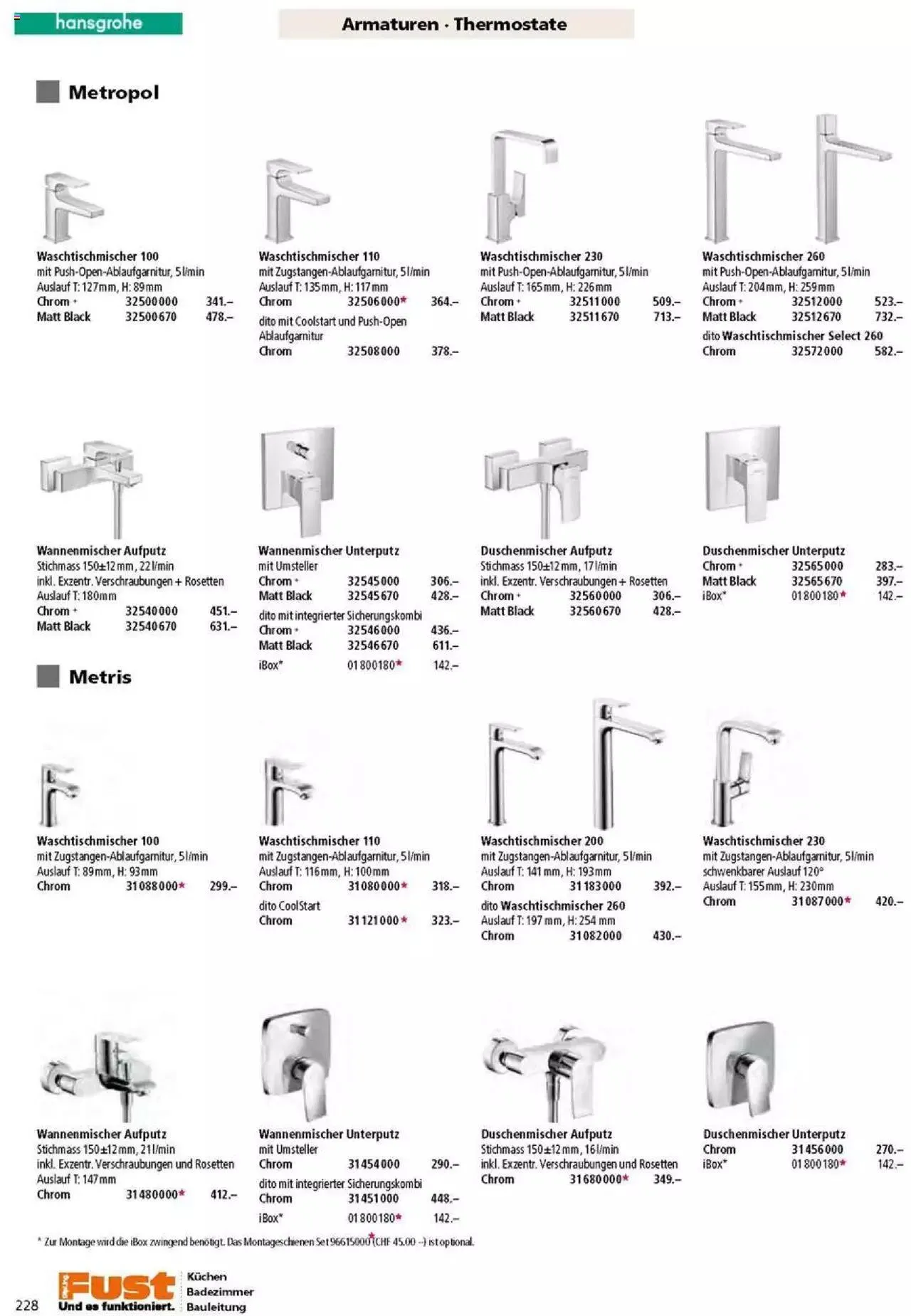 Fust Badezimmermagazin von 17. April bis 31. Dezember 2023 - Prospekt seite  228
